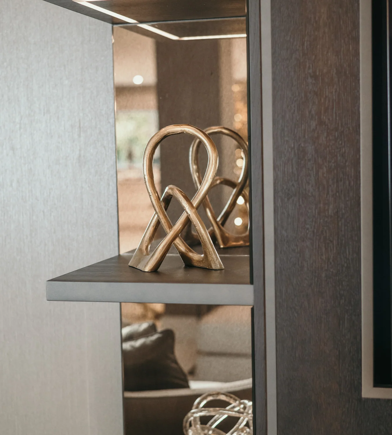 Antique Gold Loop Sculpture - Image 4
