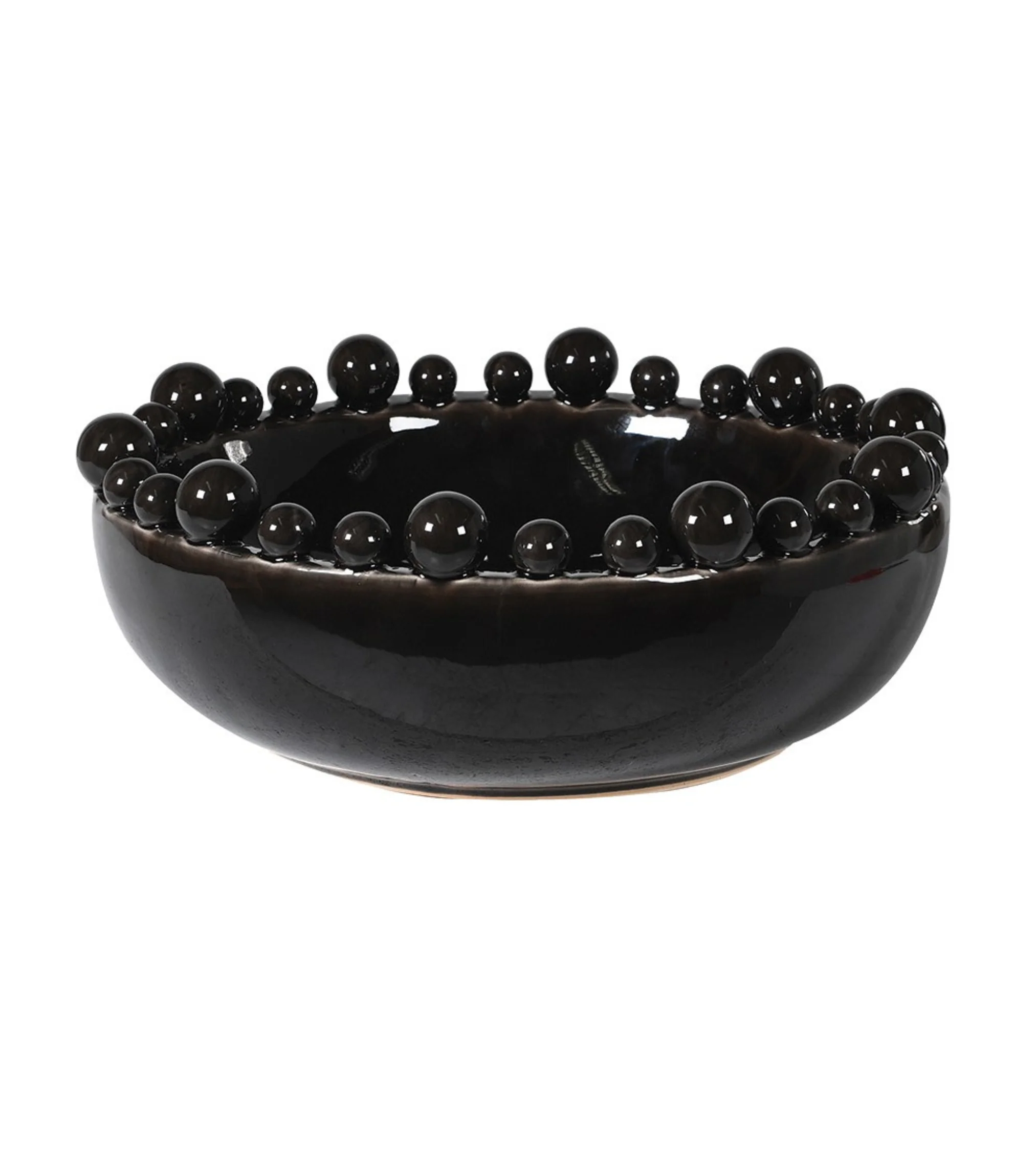 Black Ceramic Bobble Edged Bowl - Image 5