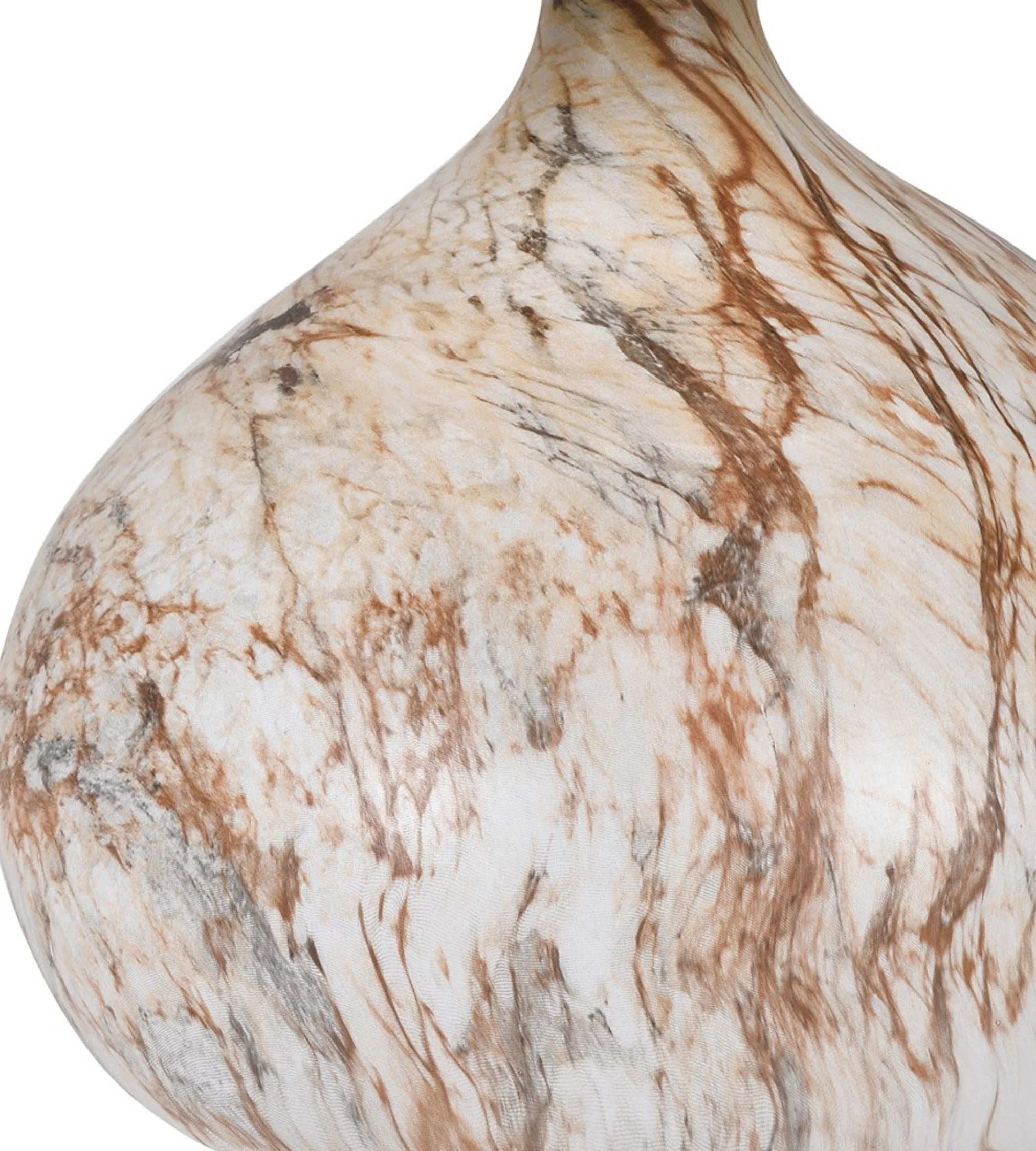 Brown and Blue Table Lamp with Linen Shade - Image 2