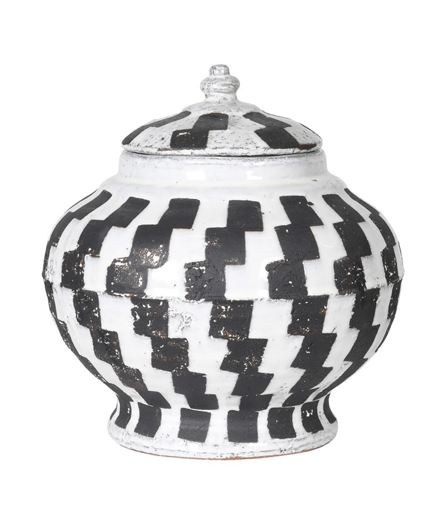 Checker Ceramic Lidded Jar - Image 4