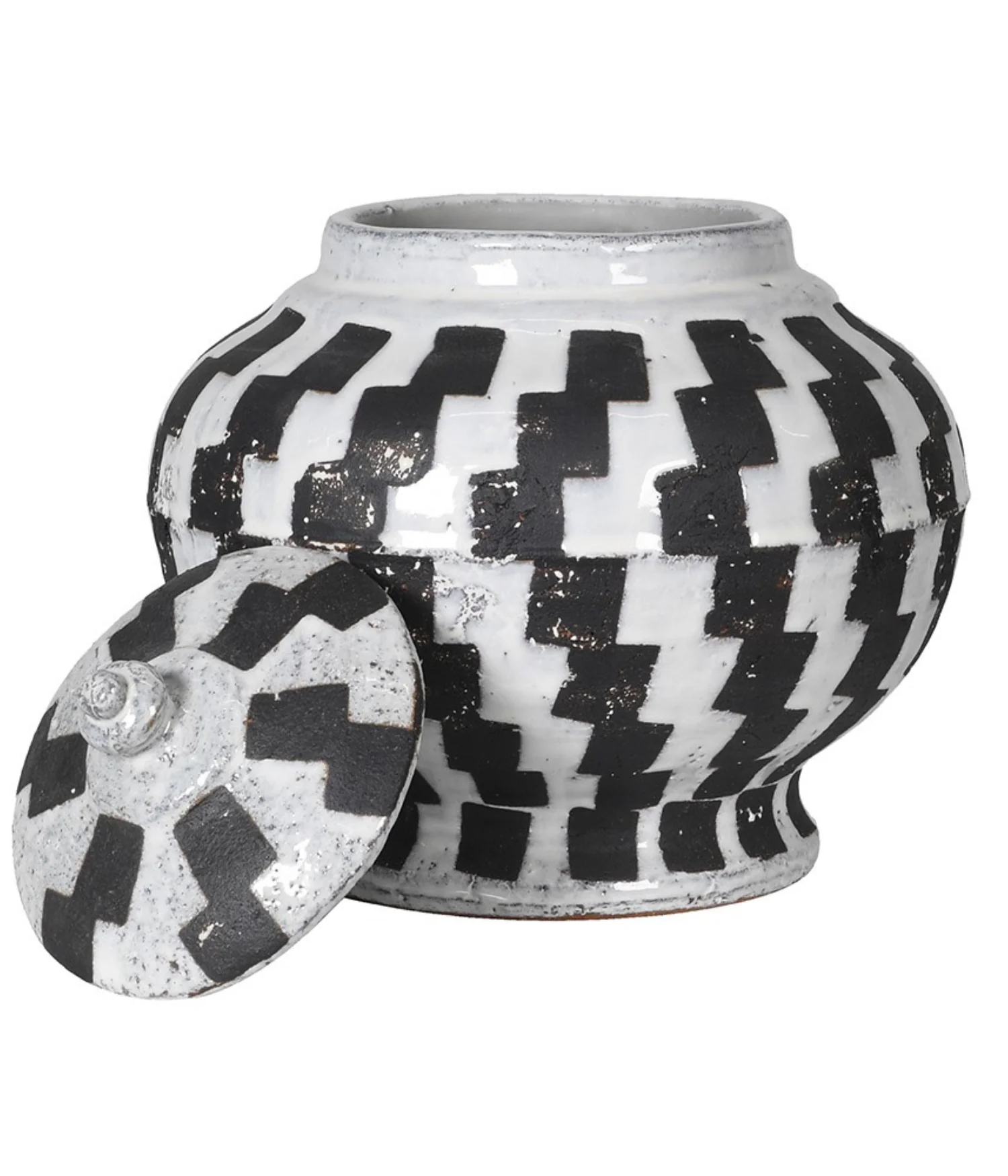 Checker Ceramic Lidded Jar - Image 5