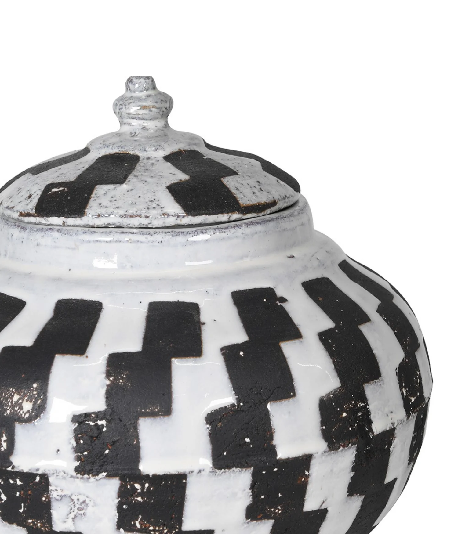 Checker Ceramic Lidded Jar - Image 6