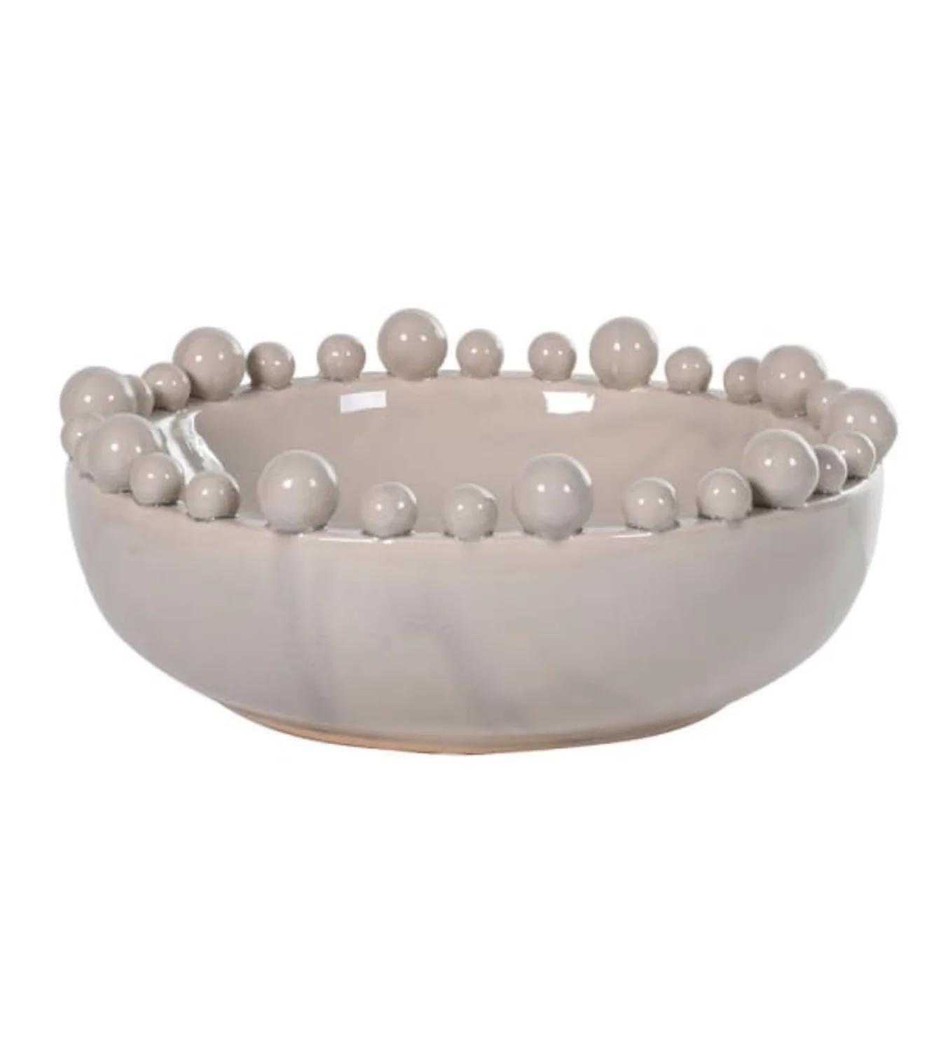 Cream Ceramic Bobble Edged Bowl - Image 4