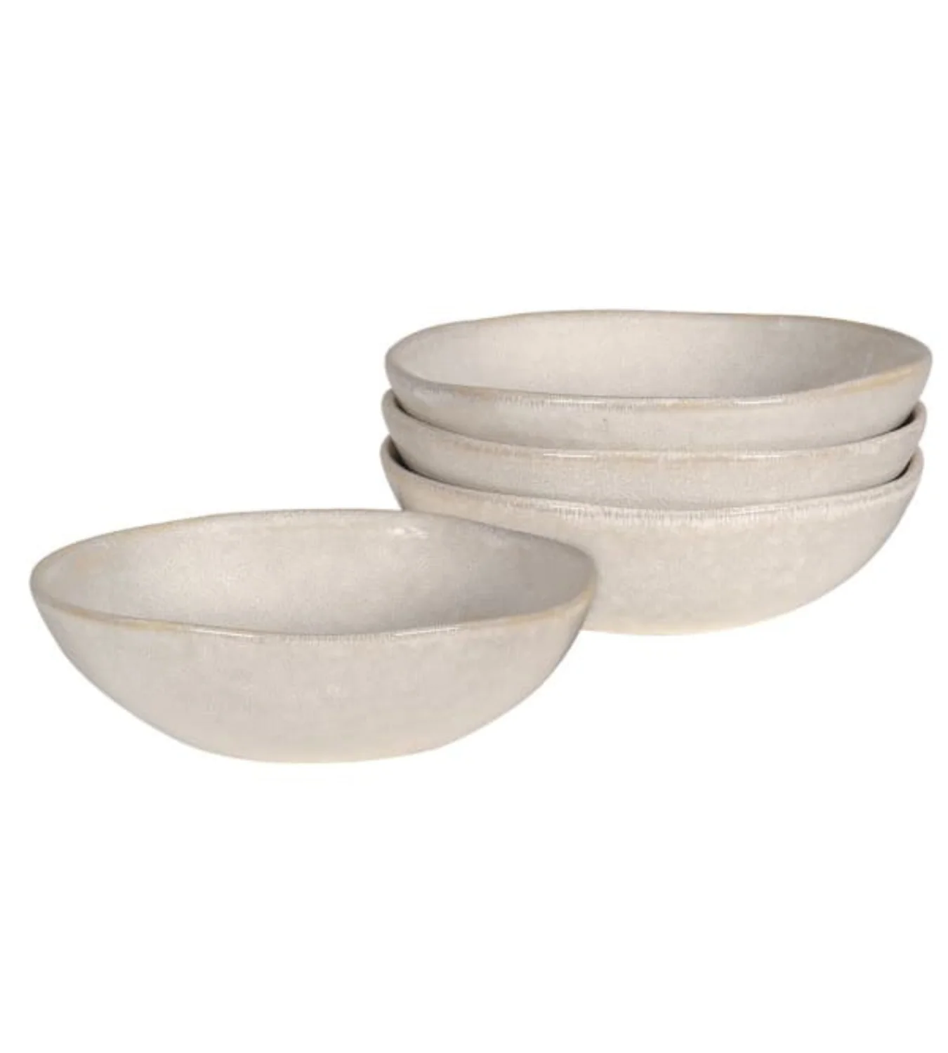 Cream Organic Shape 12 Piece Ceramic Dinner Set - Image 4