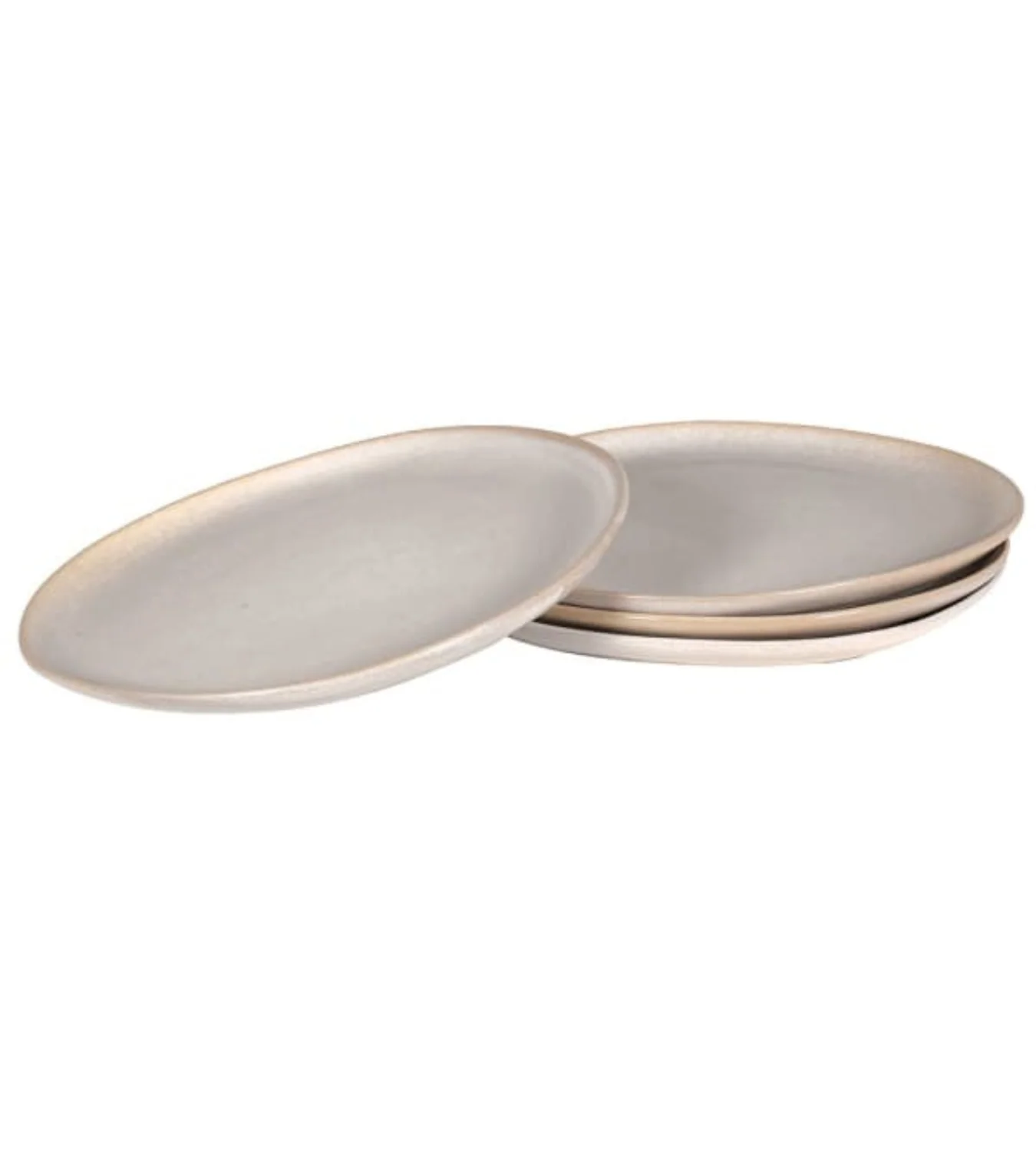 Cream Organic Shape 12 Piece Ceramic Dinner Set - Image 6