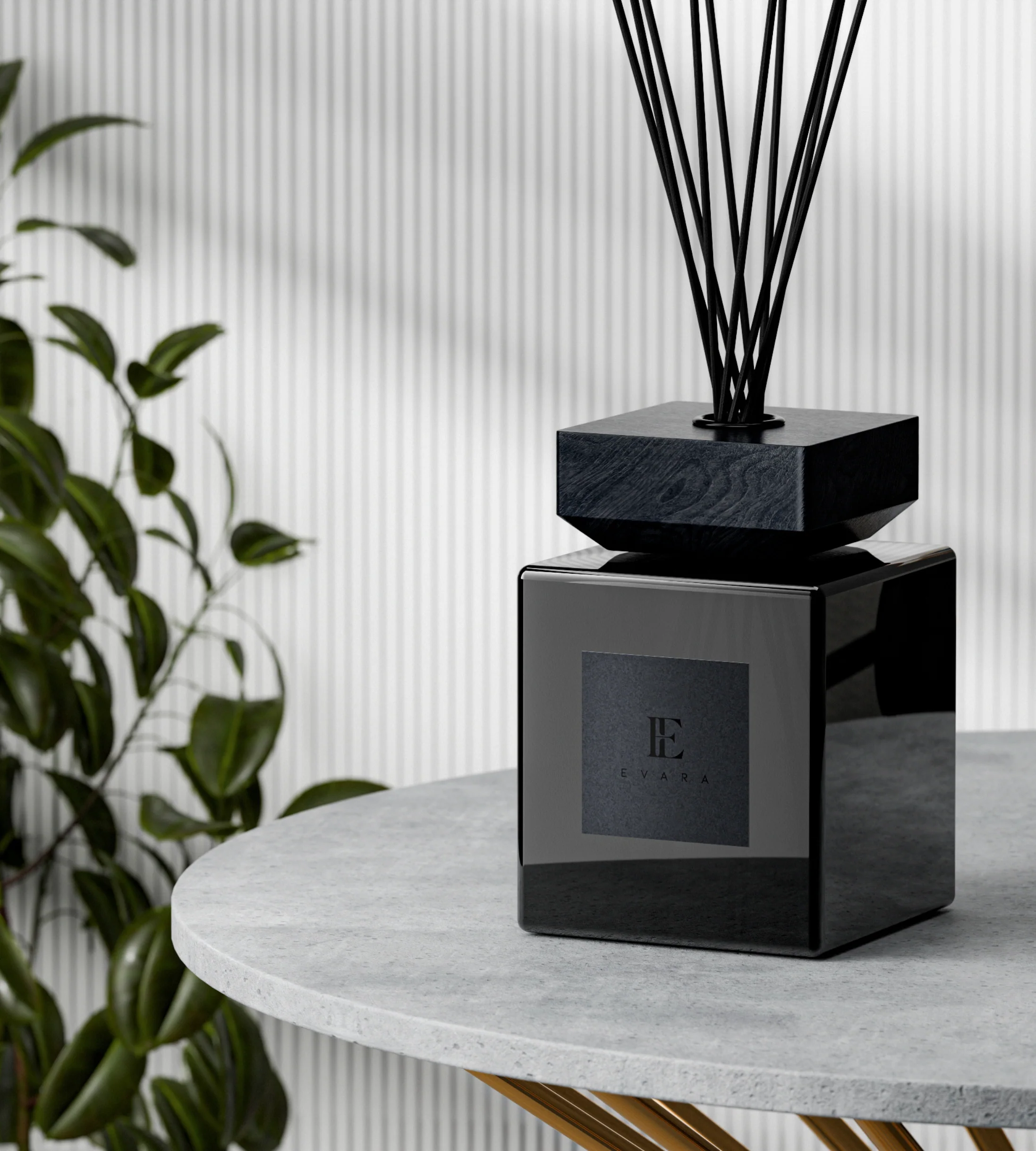 Evara Fresh Fig Solid Black Reed Diffuser Set - 1000ml - Image 7