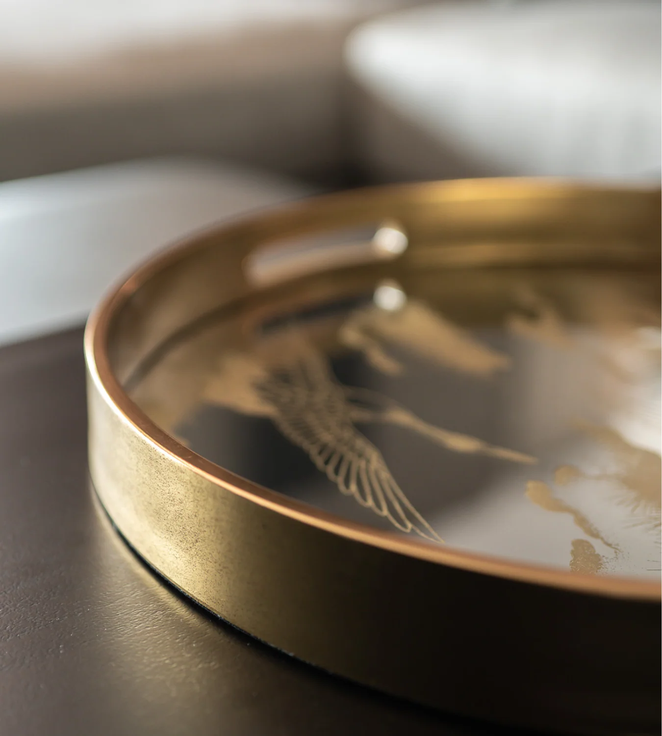 Golden Clouds Mirrored Decorative Tray - Image 4