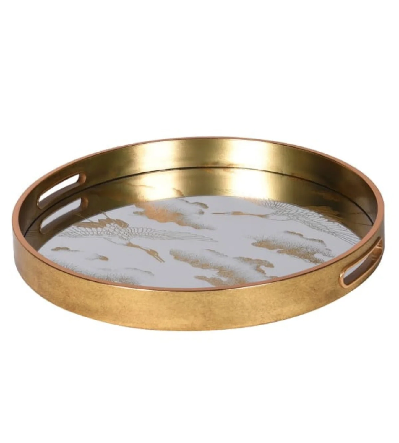 Golden Clouds Mirrored Decorative Tray - Image 5