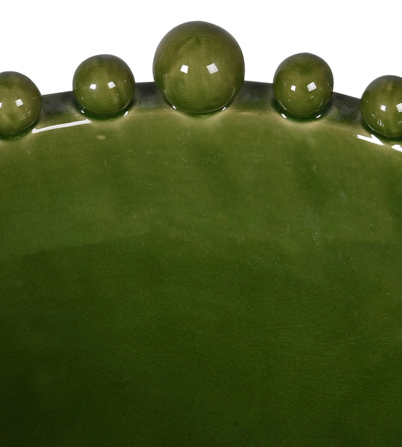 Green Bobble Edged Ceramic Bowl - Image 3