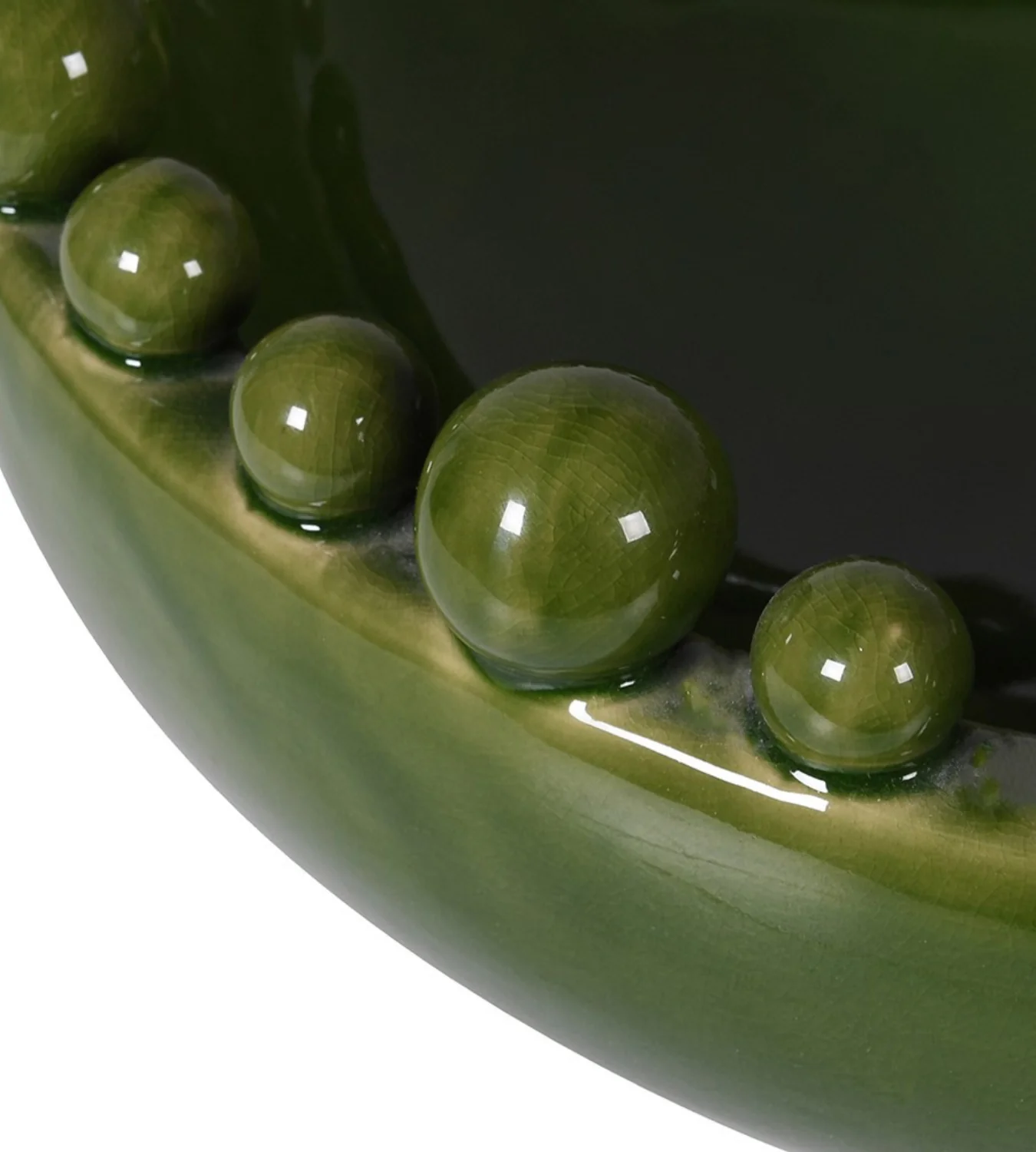 Green Bobble Edged Ceramic Bowl - Image 4