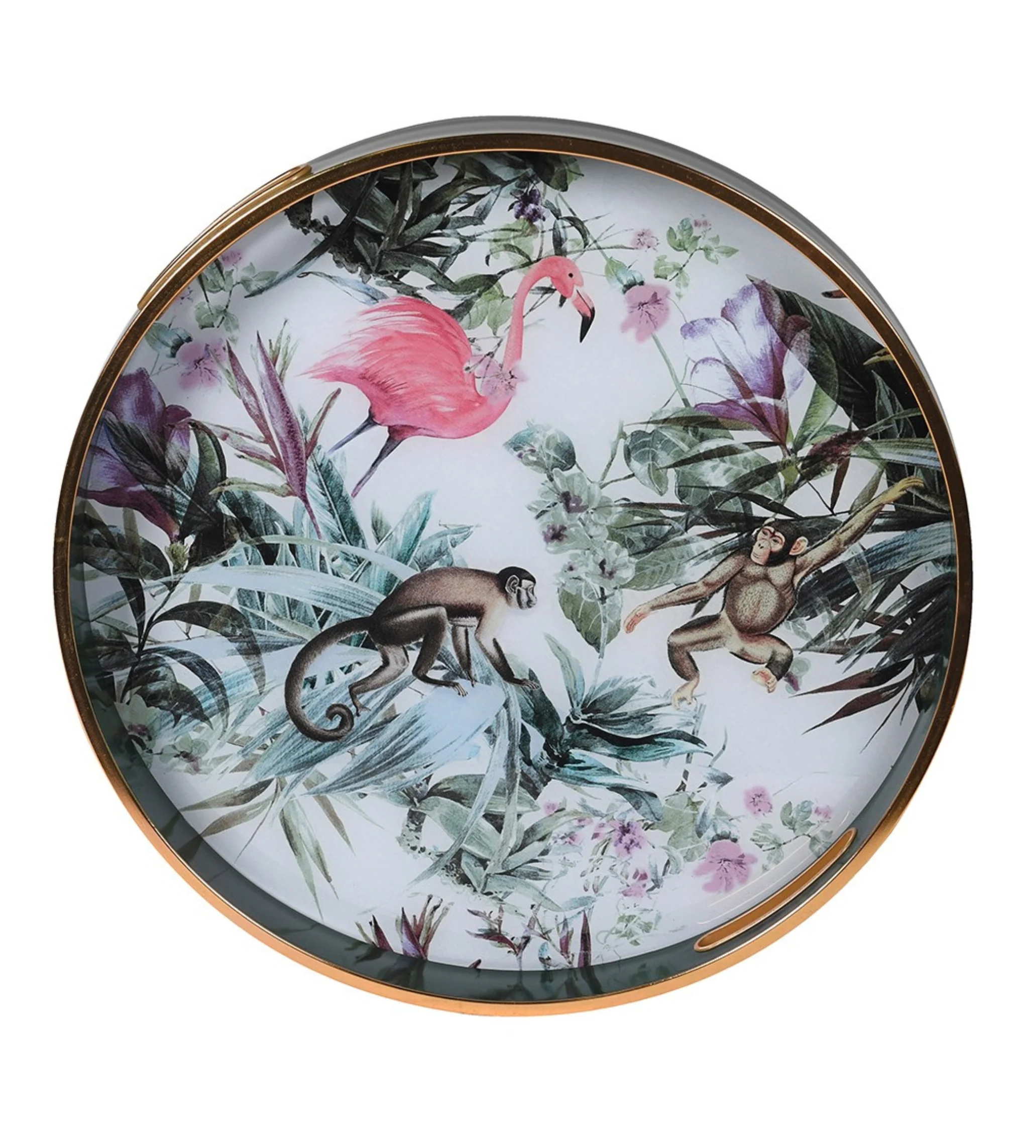 Jungle Themed Green & Gold Tray - Image 5