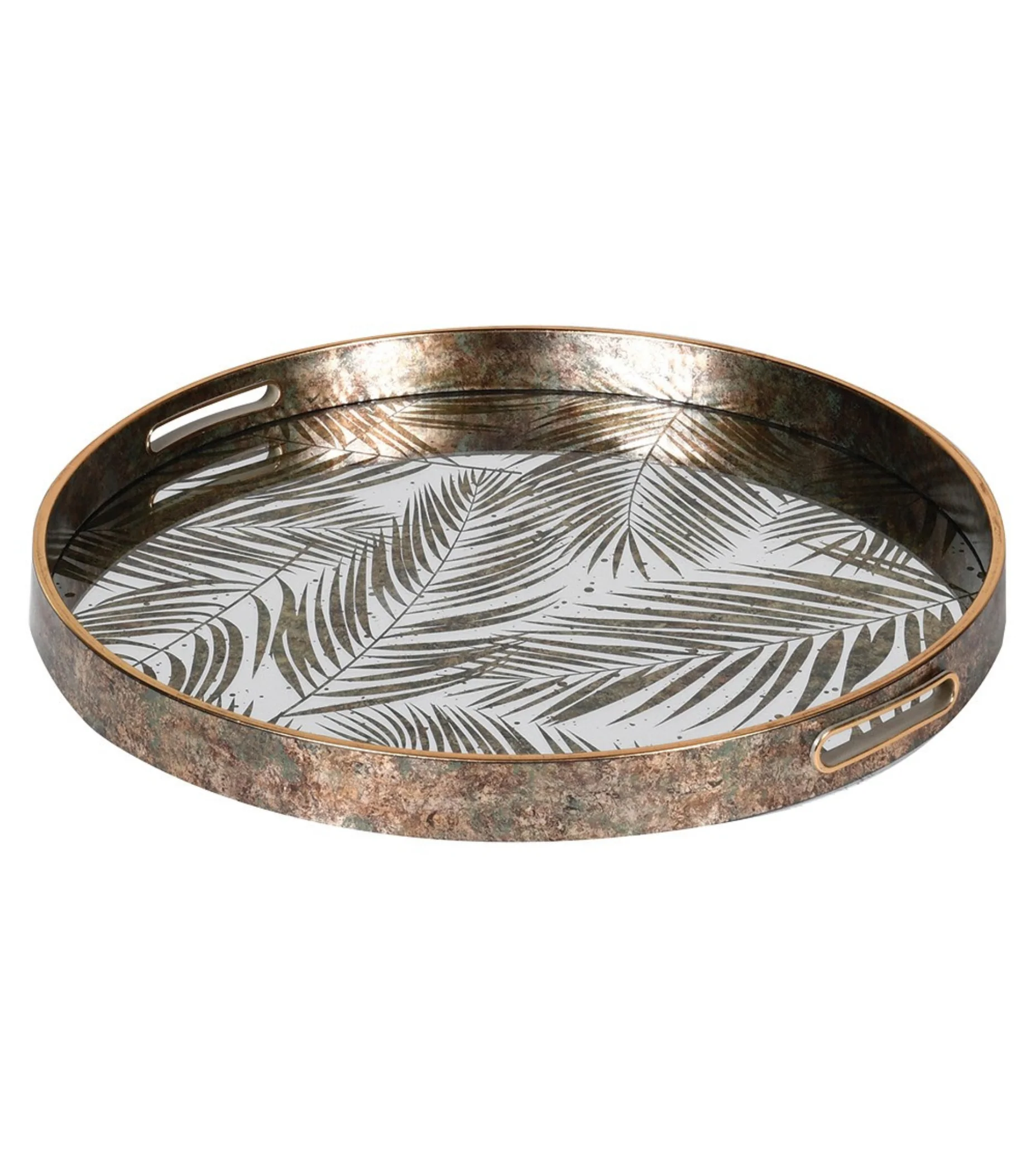Large Fern Pattern Bronzed Tray - Image 4