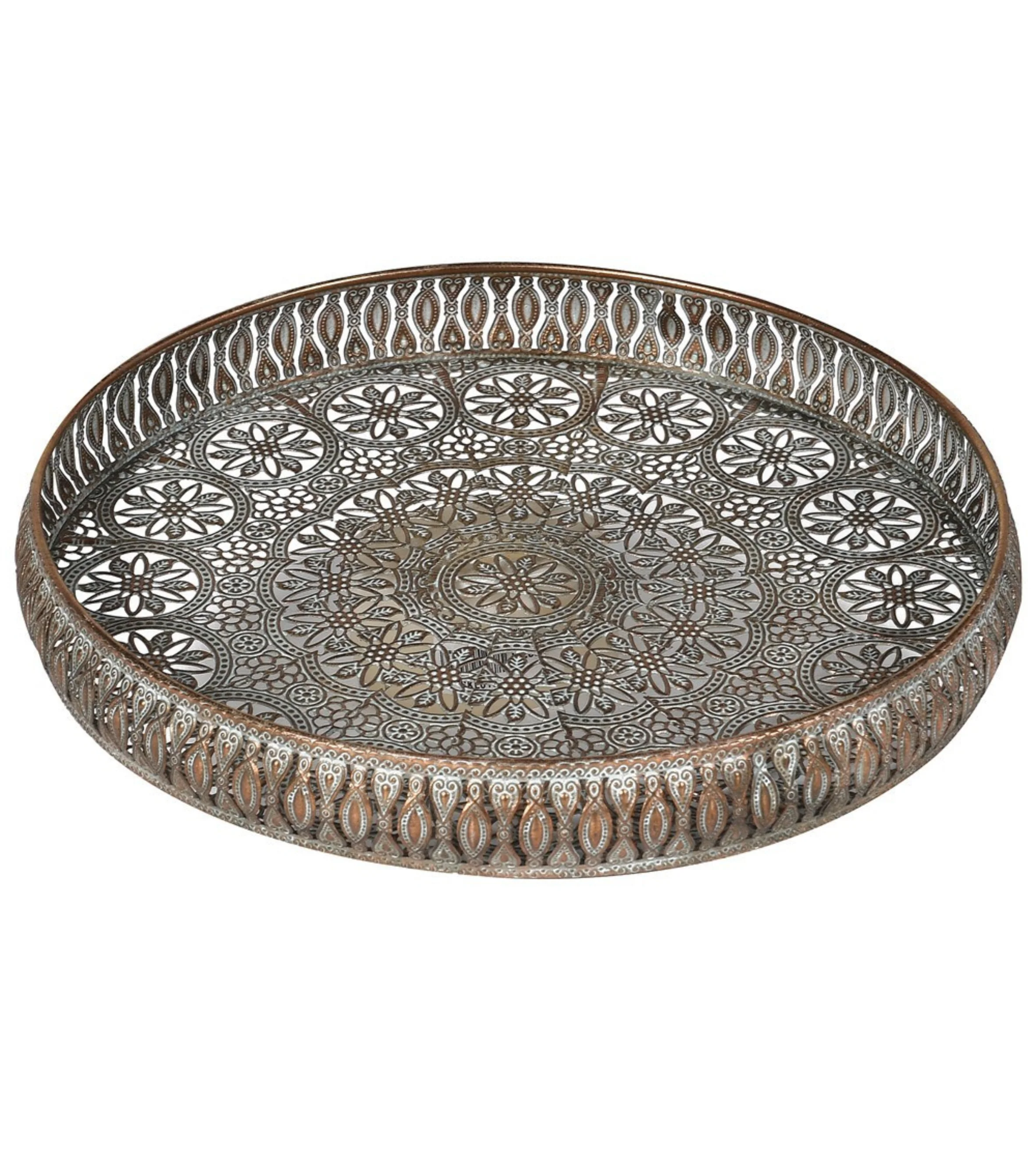 Large Round Filigree Tray - Image 4