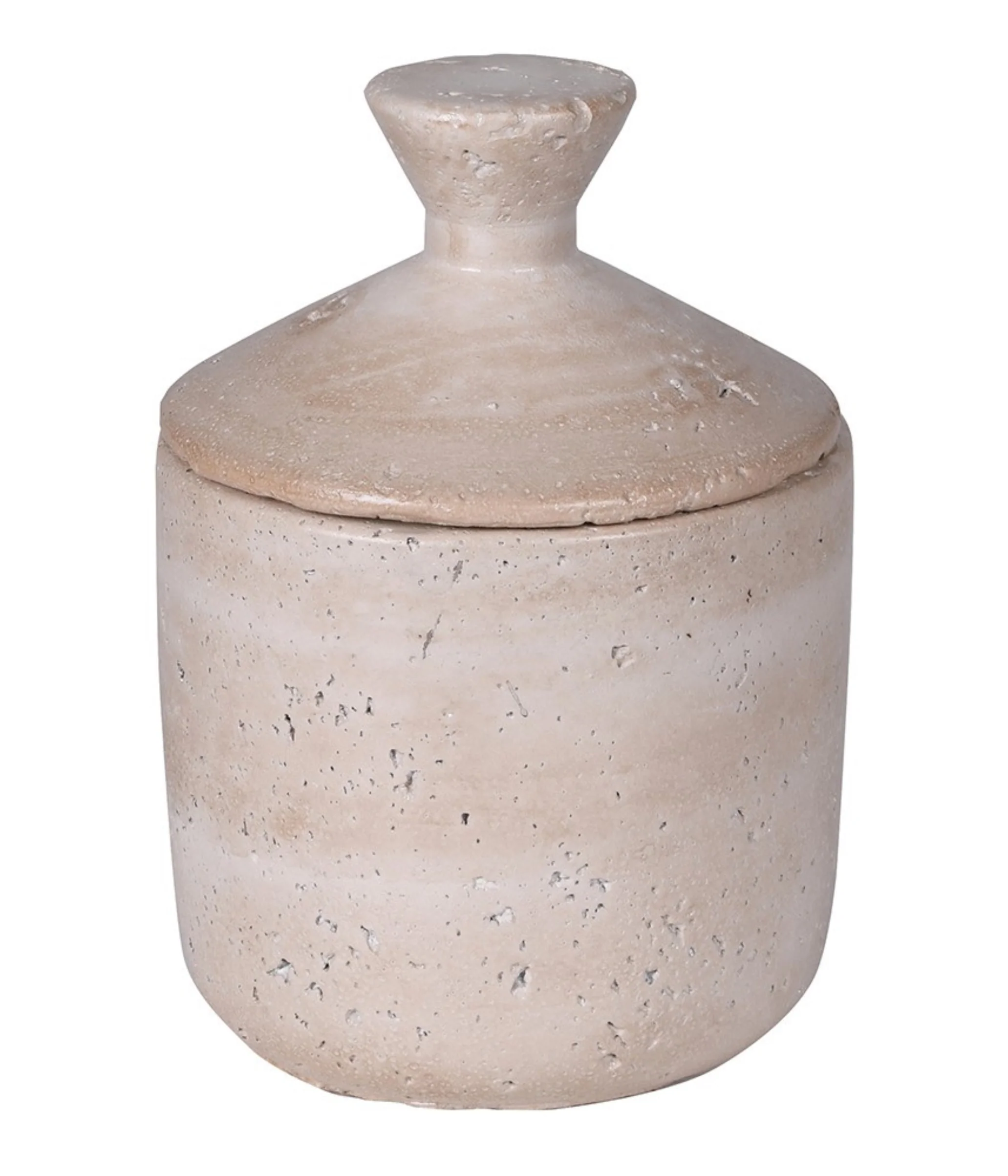 Large Taupe Lidded Jar - Image 5