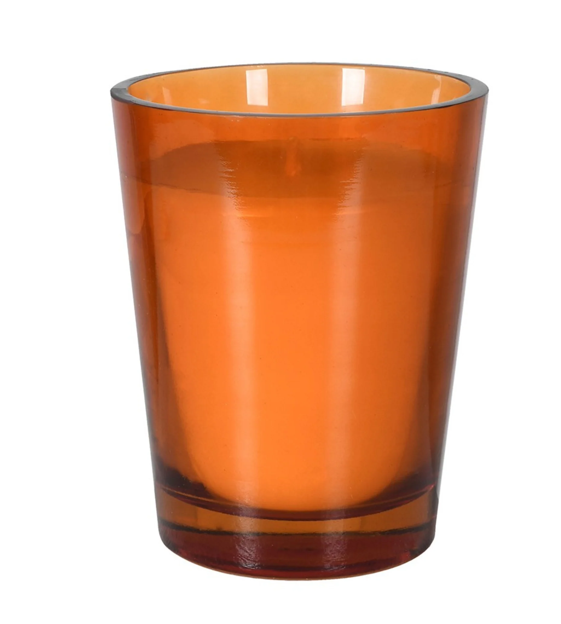 Large Tuberose Glass Amber Candle - Image 3