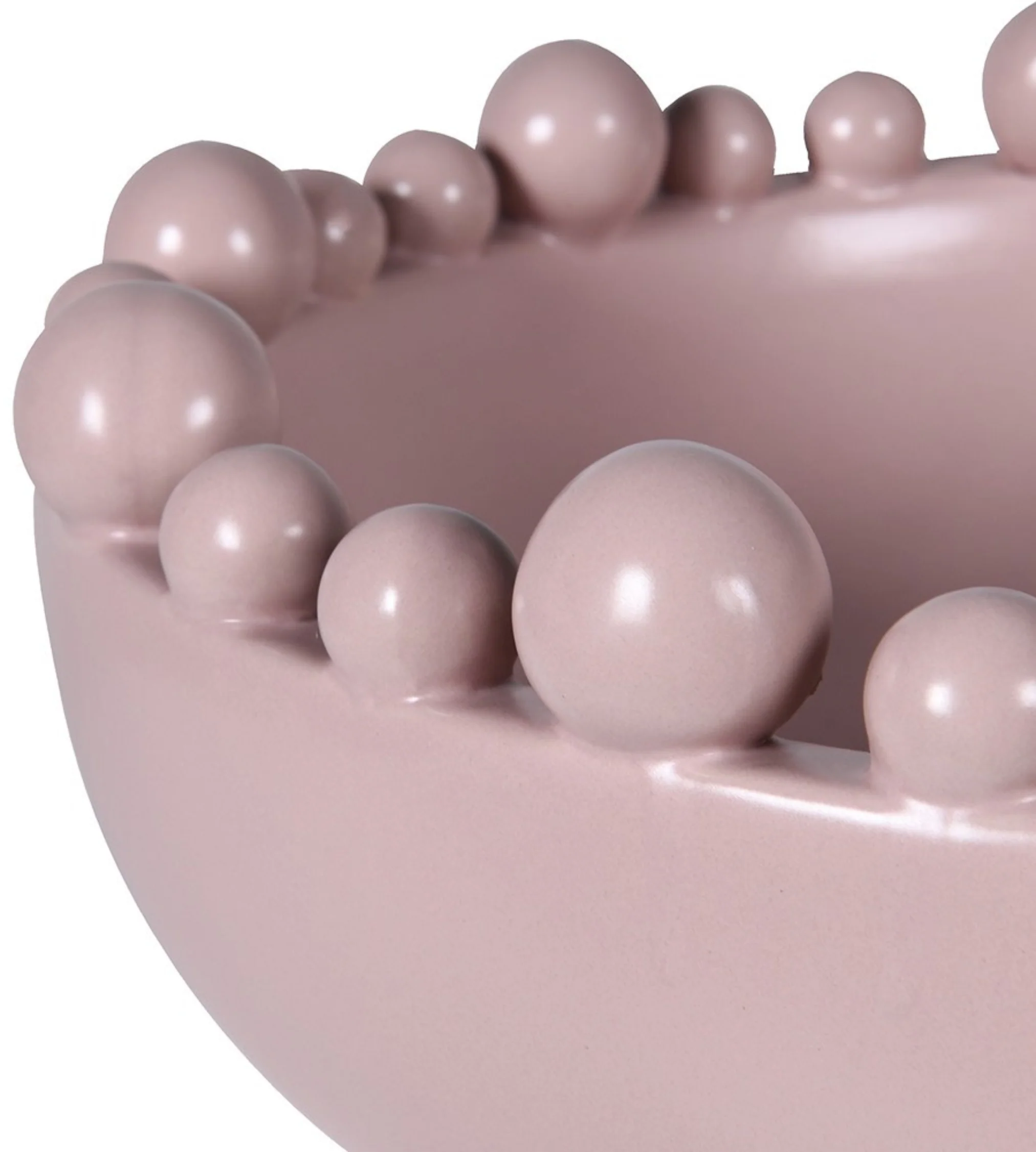 Matt Blush Pink Ceramic Bobble Bowl - Image 3
