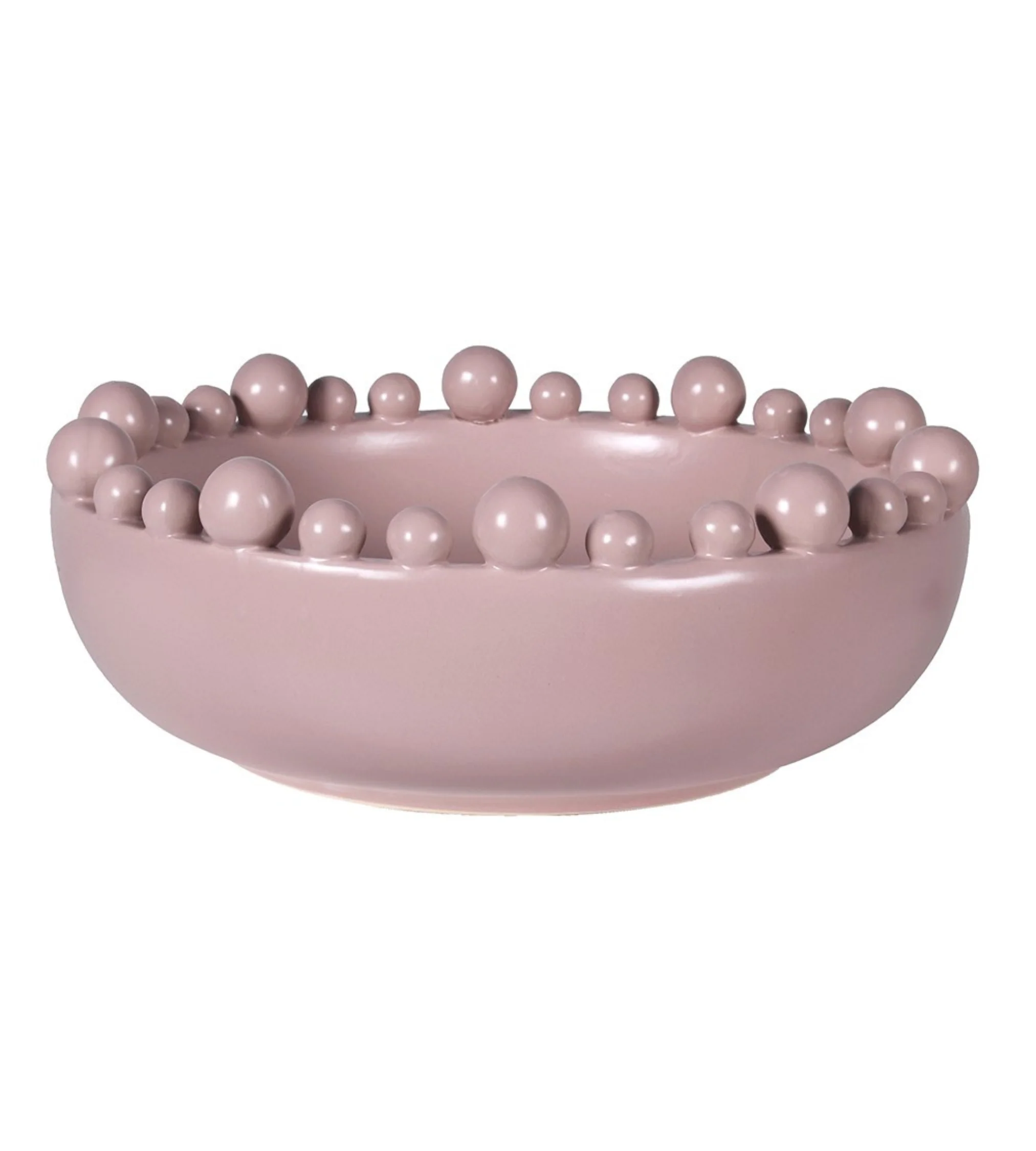 Matt Blush Pink Ceramic Bobble Bowl - Image 4