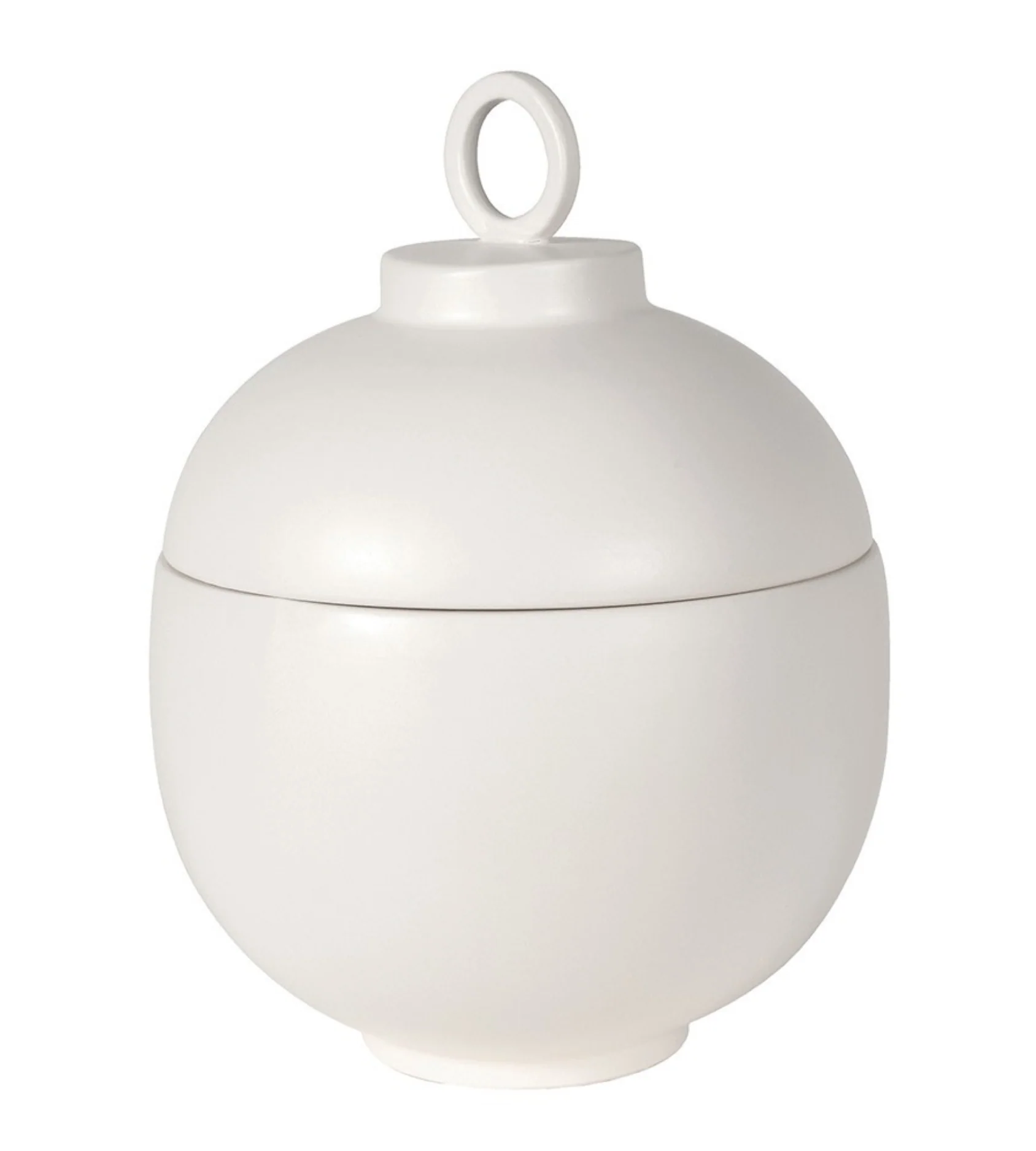 Matt White Ceramic Lidded Jar - Image 5