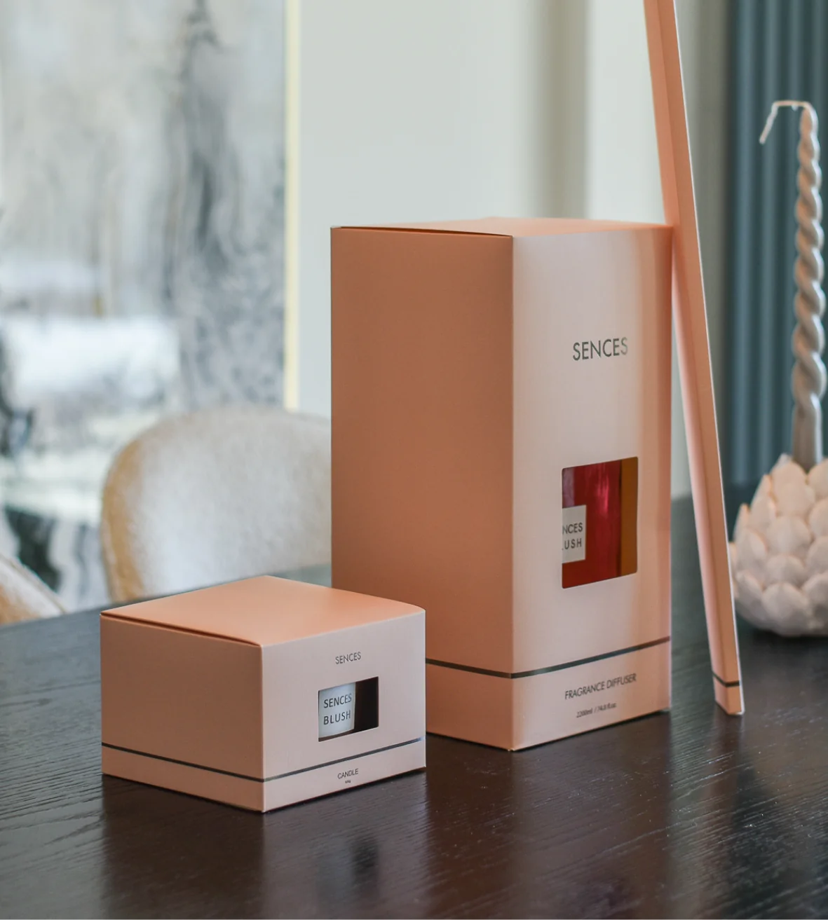 Sences XL Blush Reed Diffuser & Candle Set — 2200ml Diffuser - Image 3