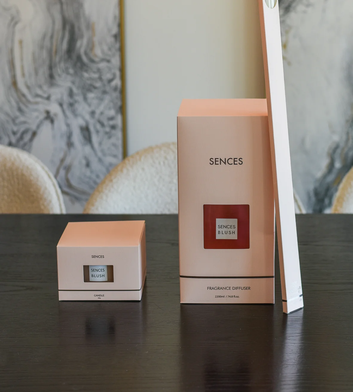 Sences XL Blush Reed Diffuser & Candle Set — 2200ml Diffuser - Image 4