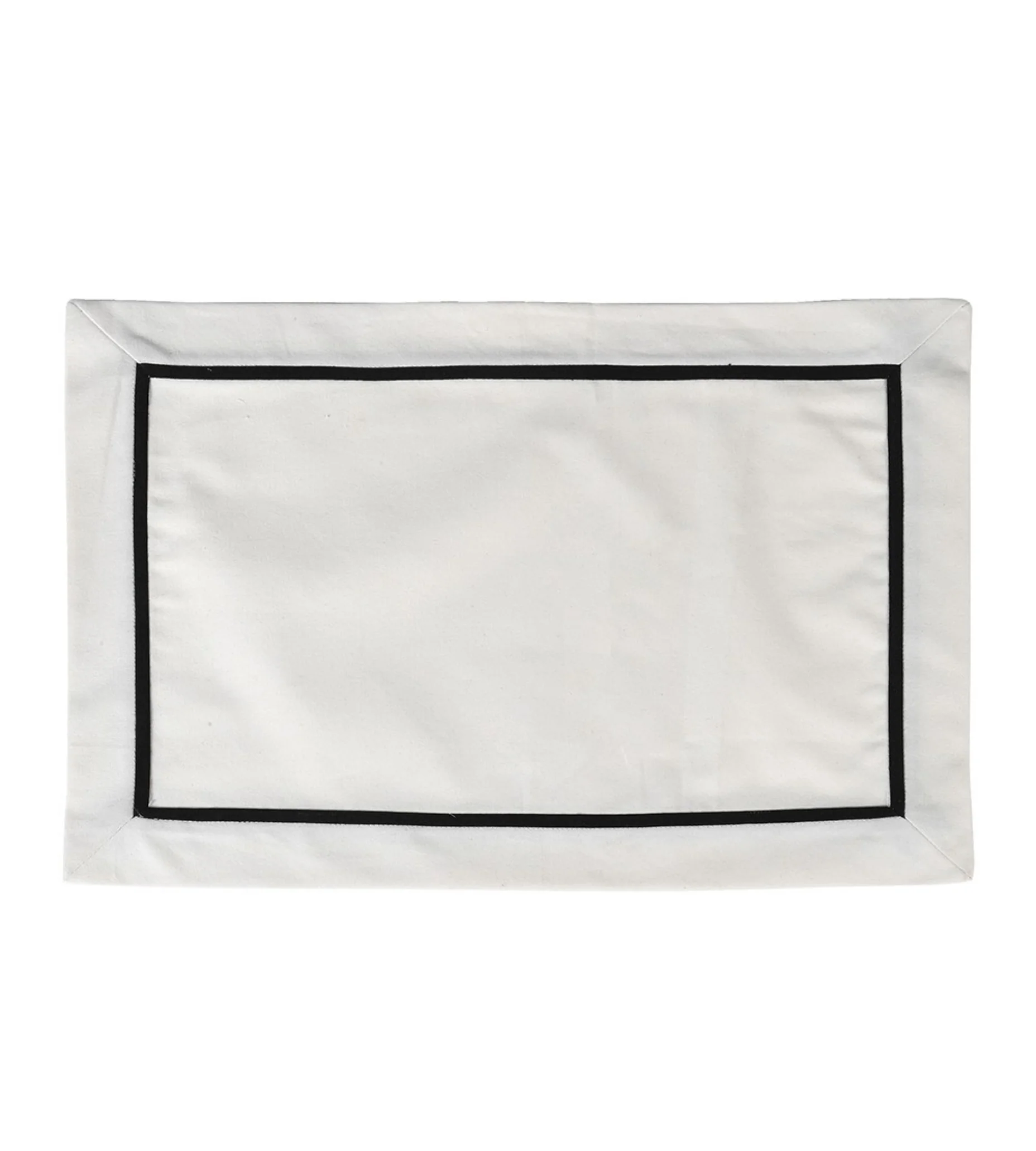Set of 8 Black Border Cotton Placemats - Image 3