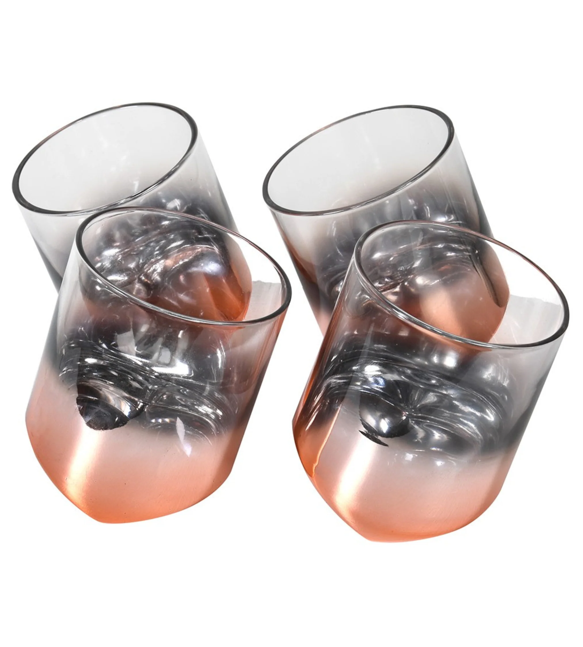 Set of 4 Bronze Base Tipsy Tumblers - Image 5