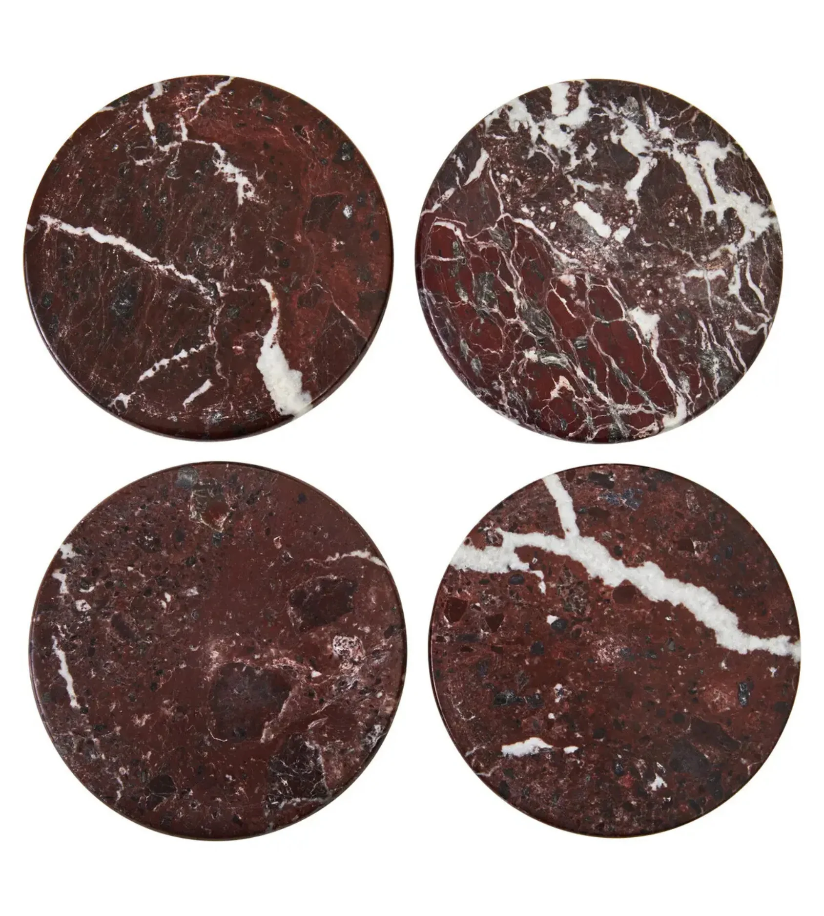 Set of 4 Red Marble Coasters - Image 5