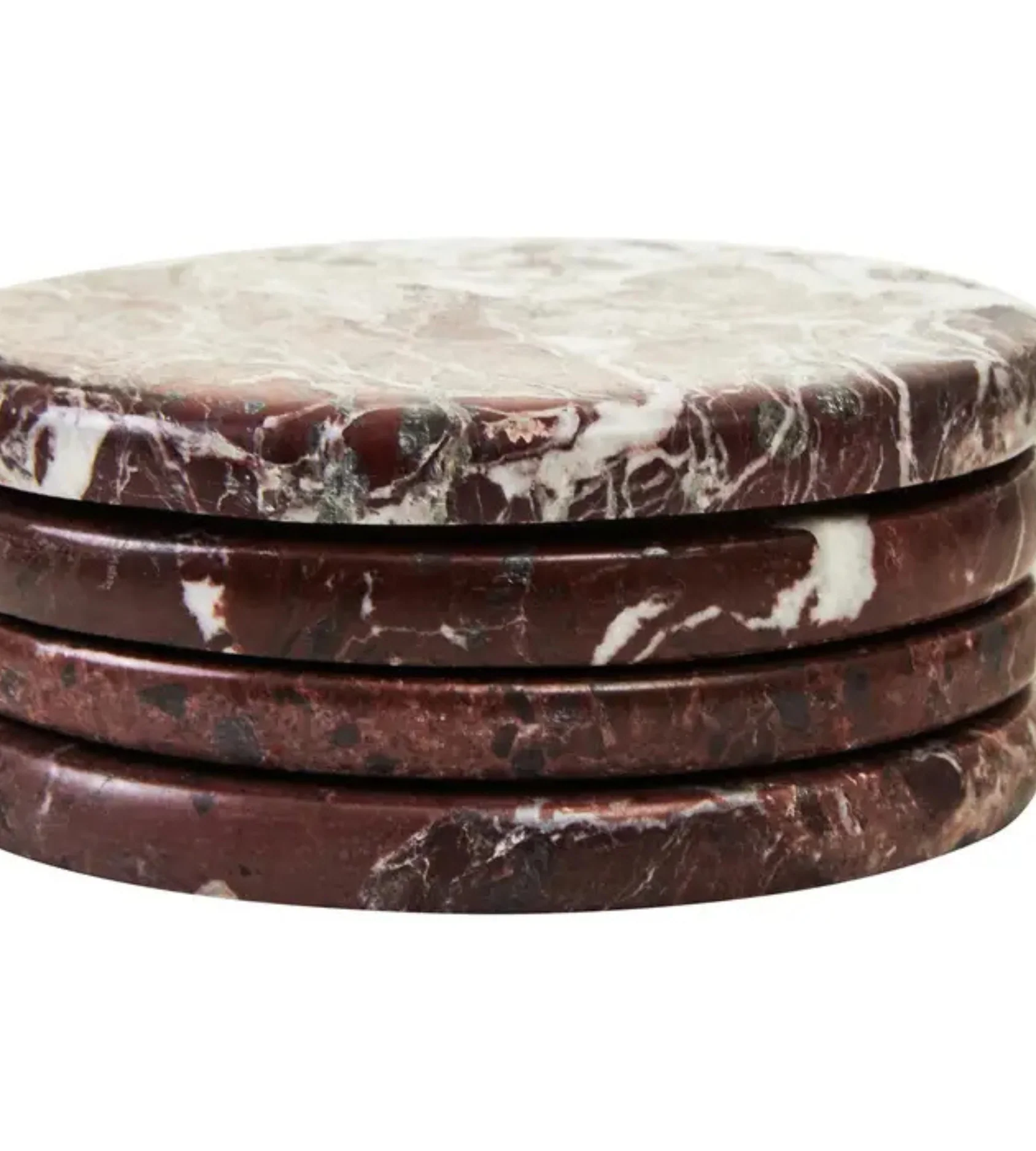 Set of 4 Red Marble Coasters - Image 7