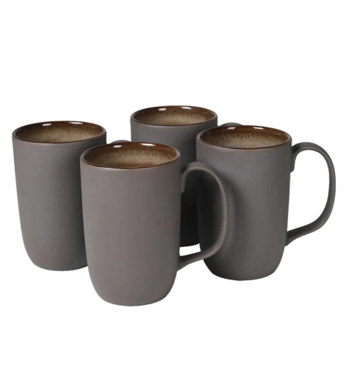 Set of 4 Grey Takiya Stoneware Mugs - Image 5