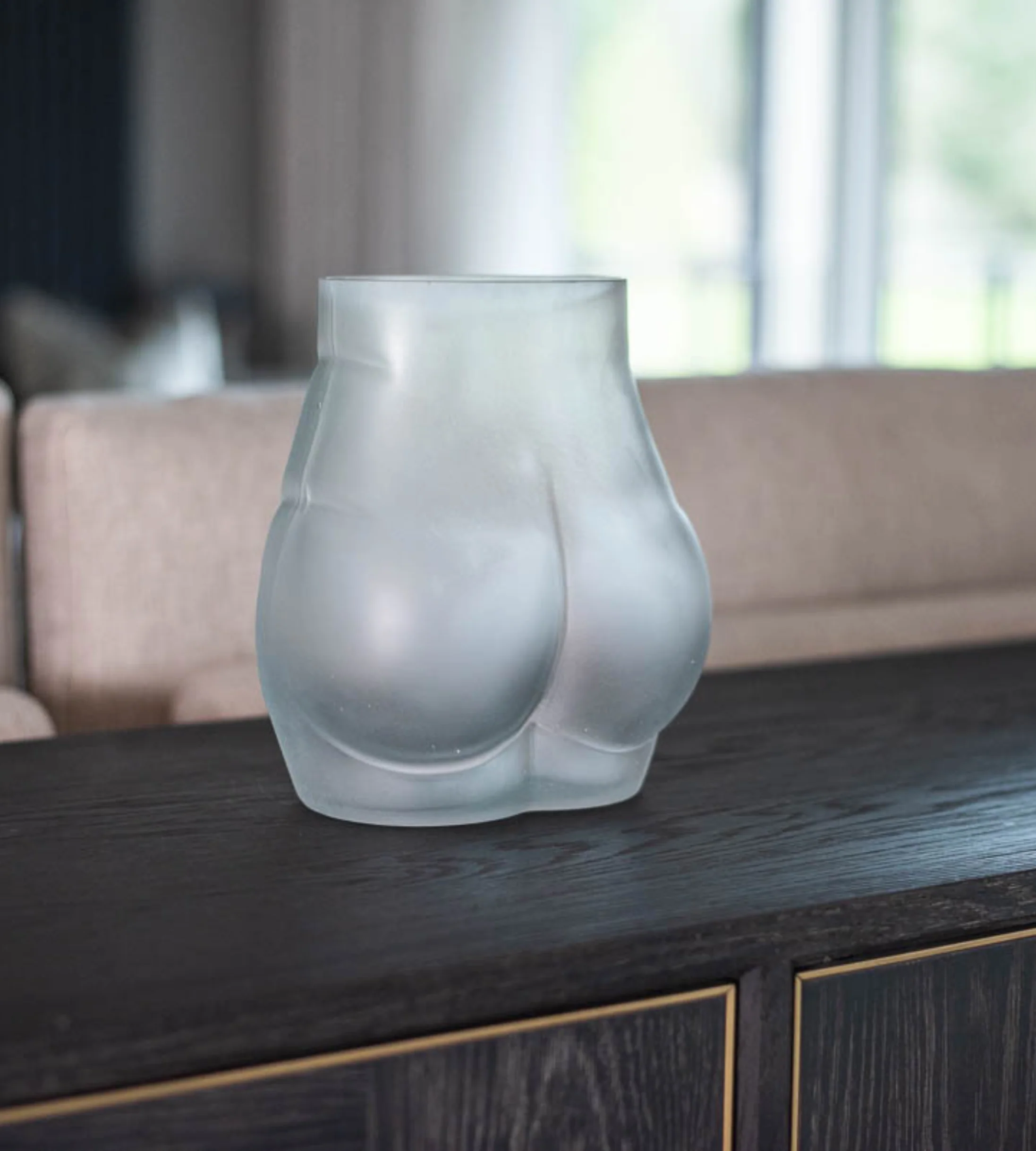 Matt Glass Bum Shaped Vase - Image 3