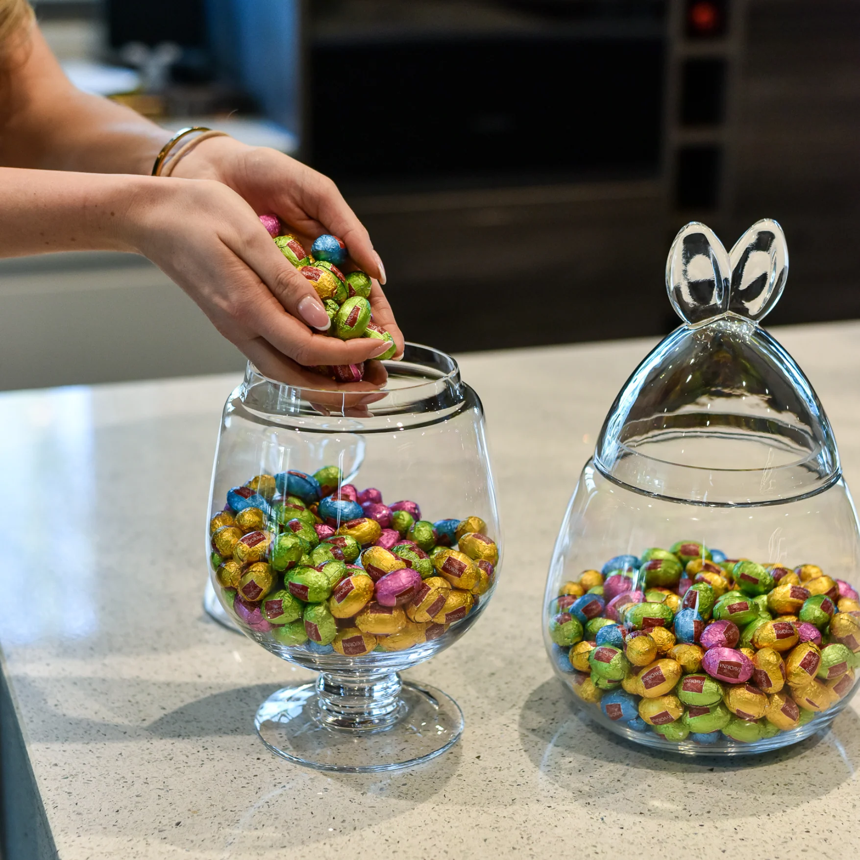 Tall Rabbit Bunny Ears Bonbon Glass Jar - Image 4