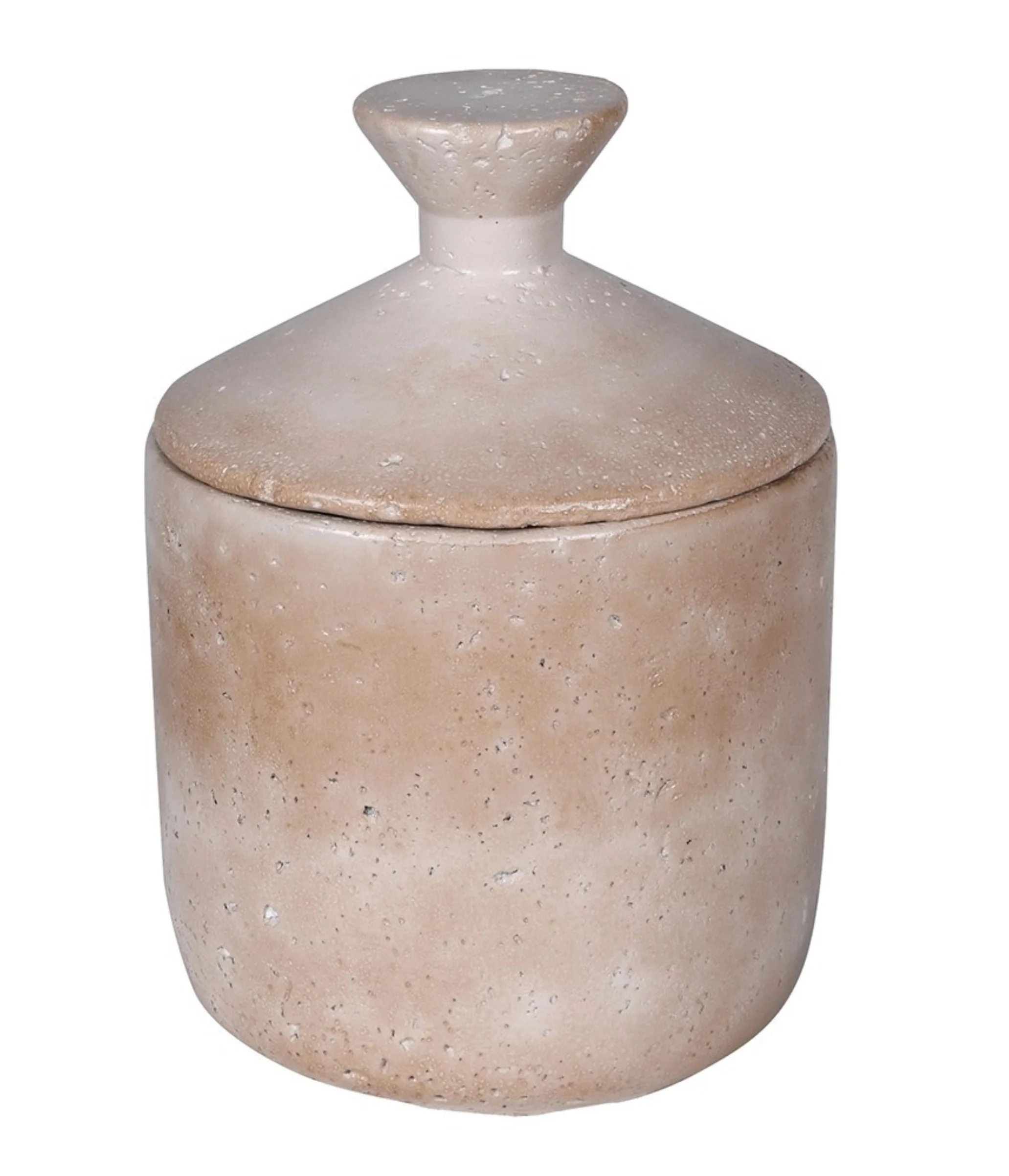 Small Taupe Lidded Jar - Image 4