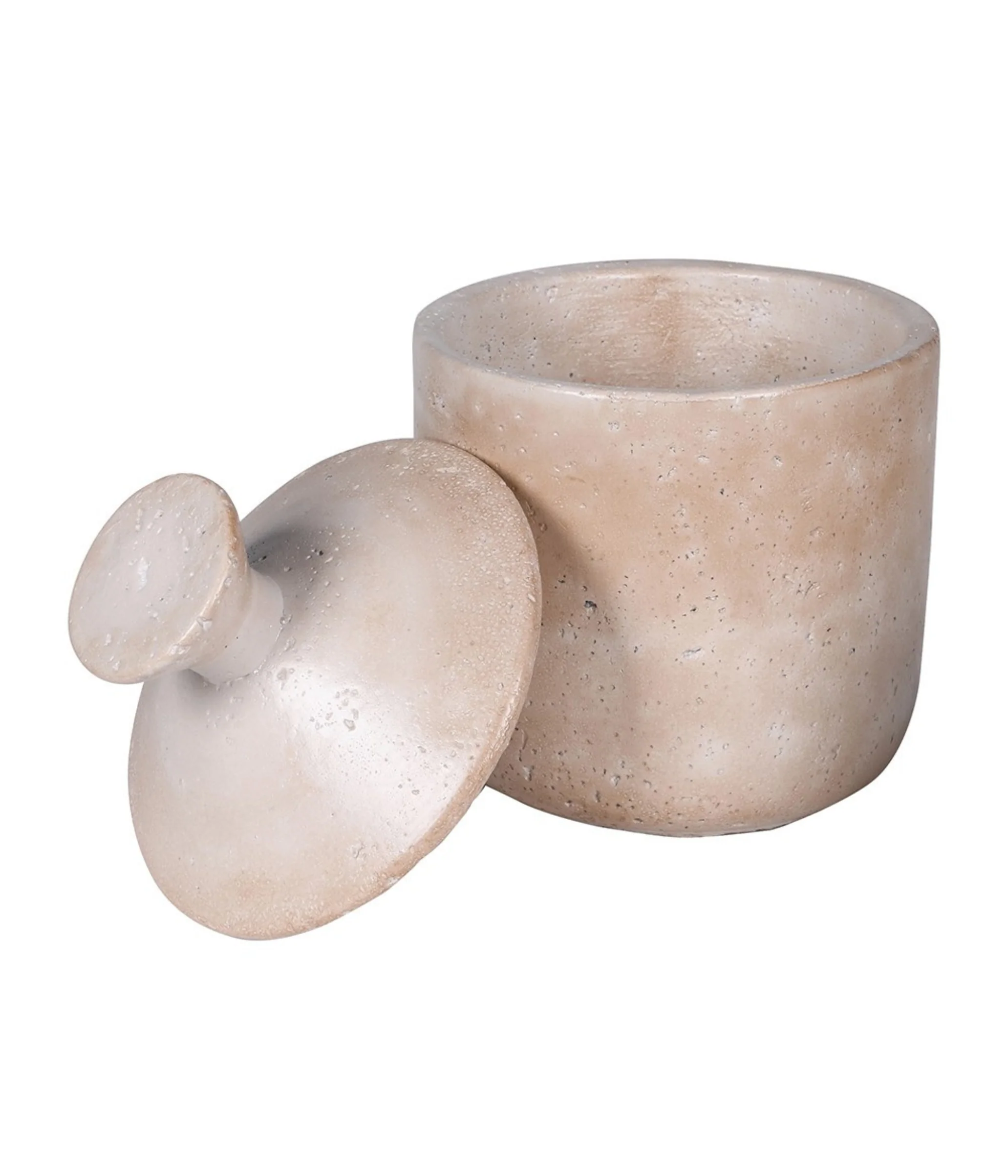 Small Taupe Lidded Jar - Image 5