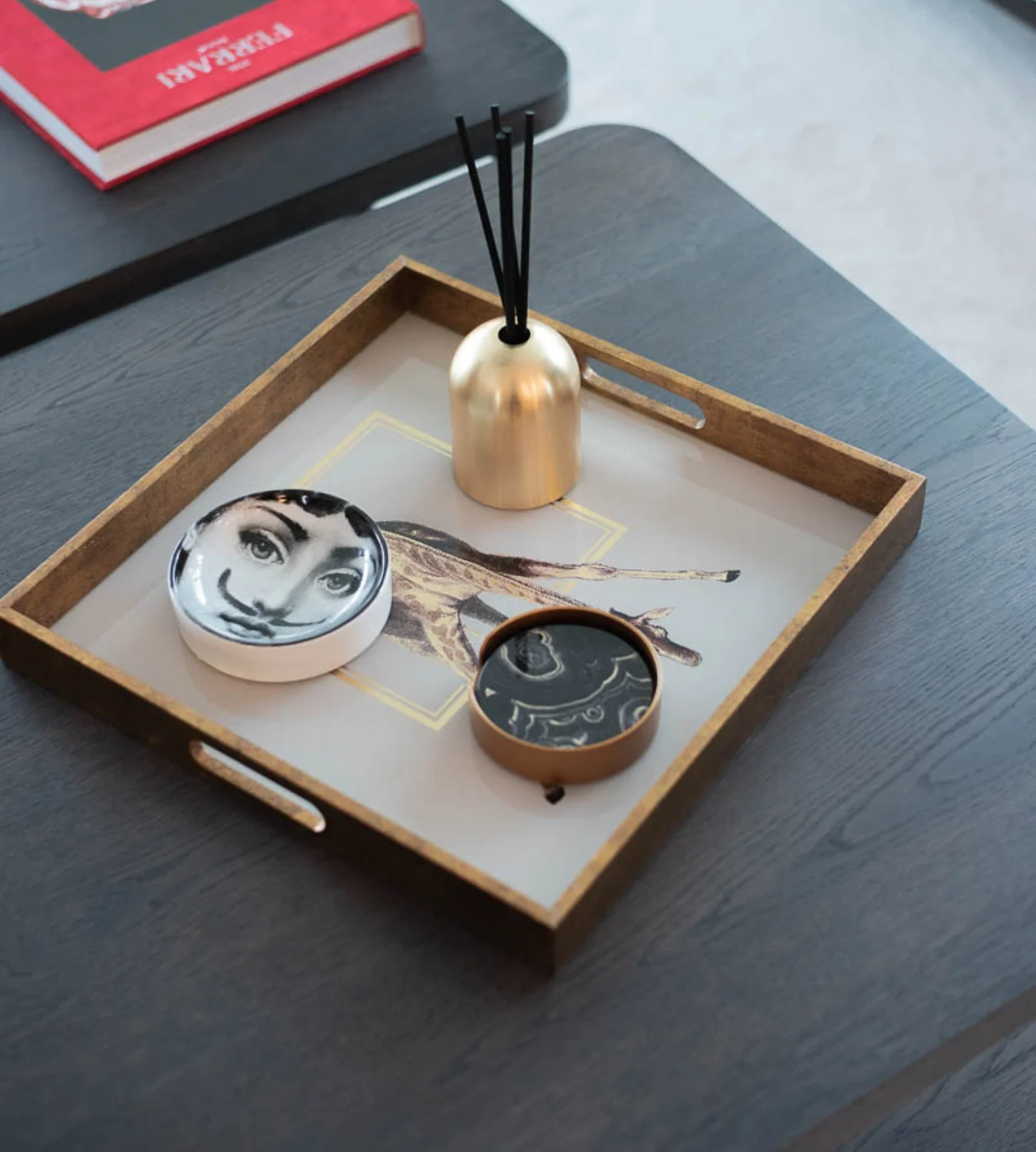Bronze Square Giraffe Serving Tray - Image 4