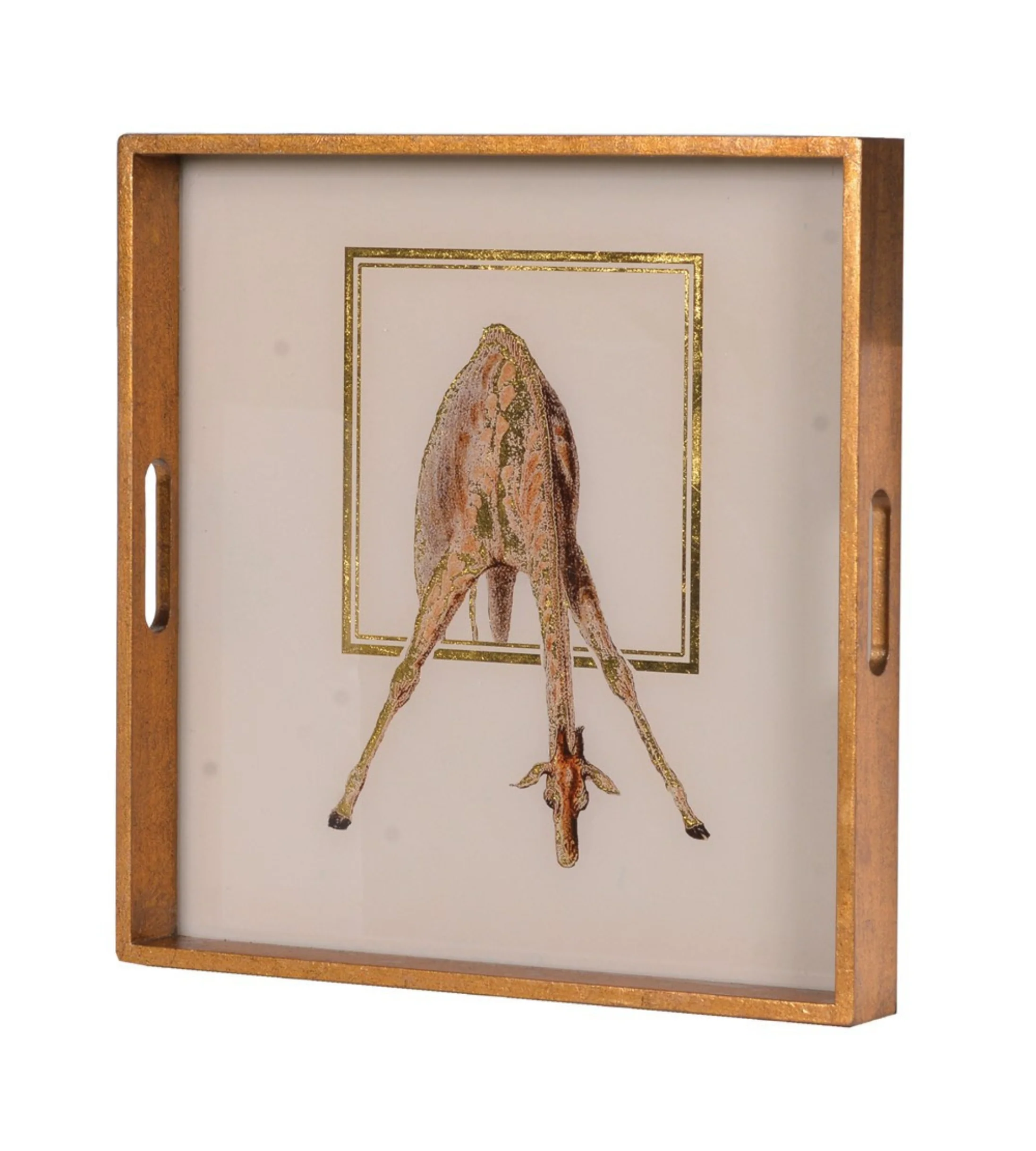 Bronze Square Giraffe Serving Tray - Image 5