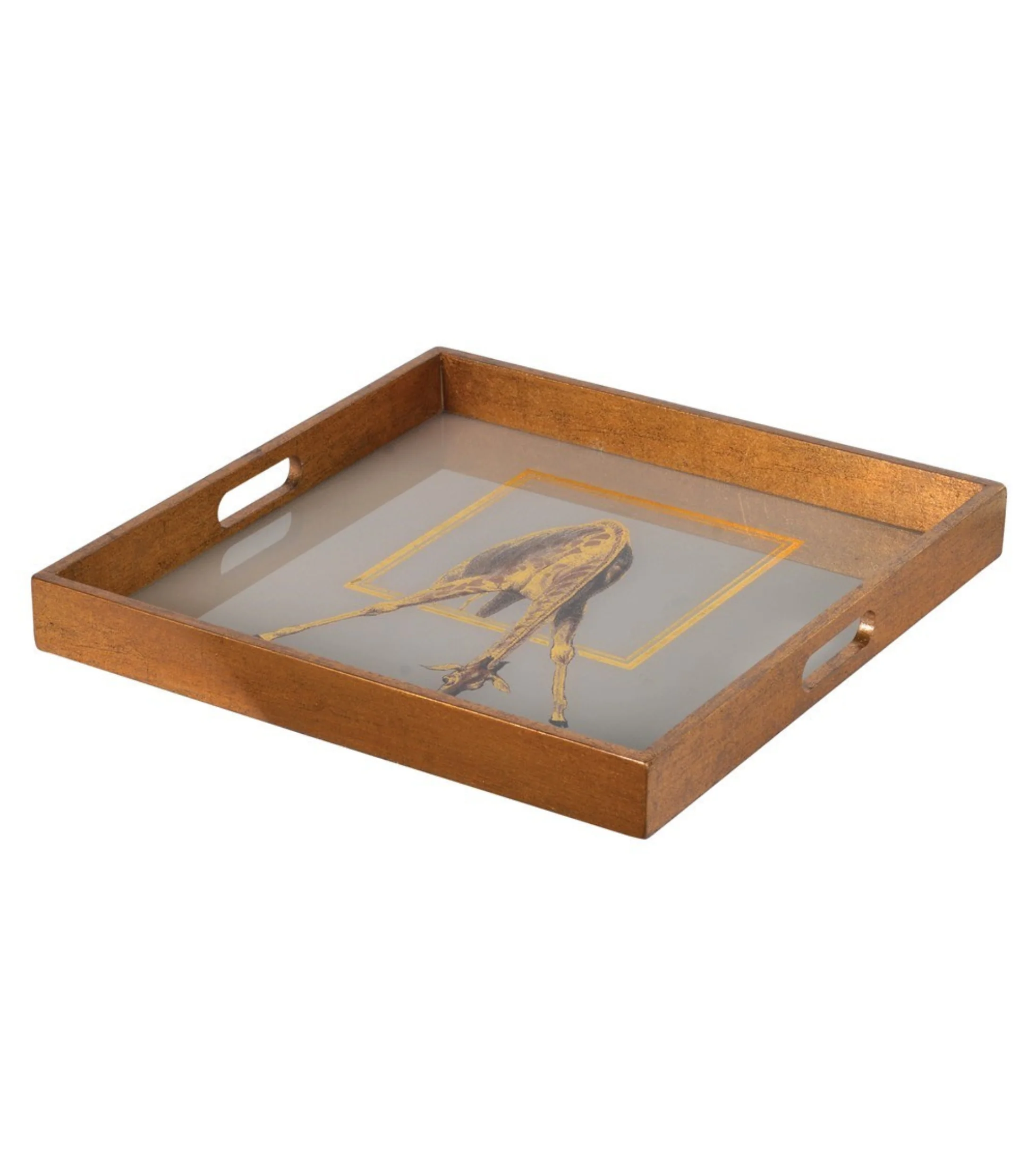 Bronze Square Giraffe Serving Tray - Image 6