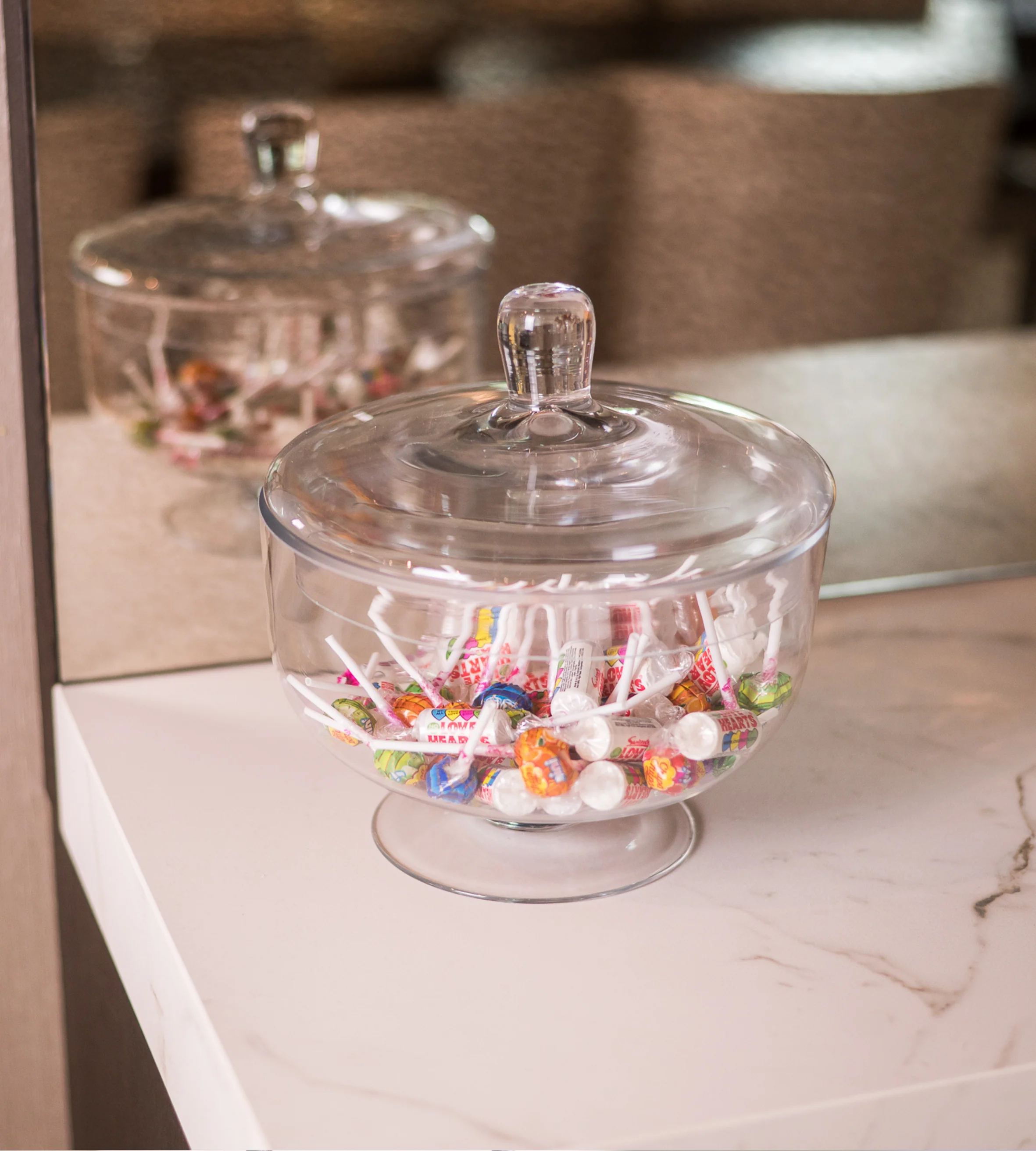 Squat Glass Lidded Jar - Image 2