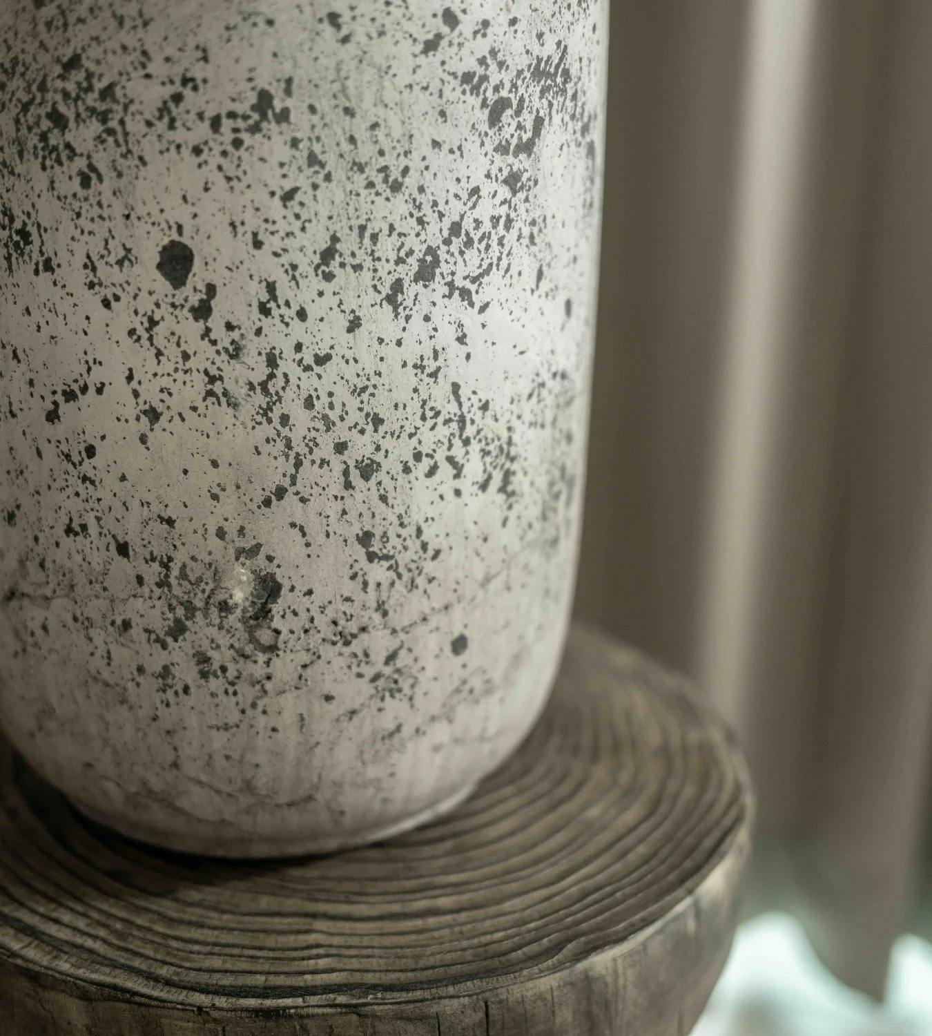 Tall Distressed Stone Vase - Image 7