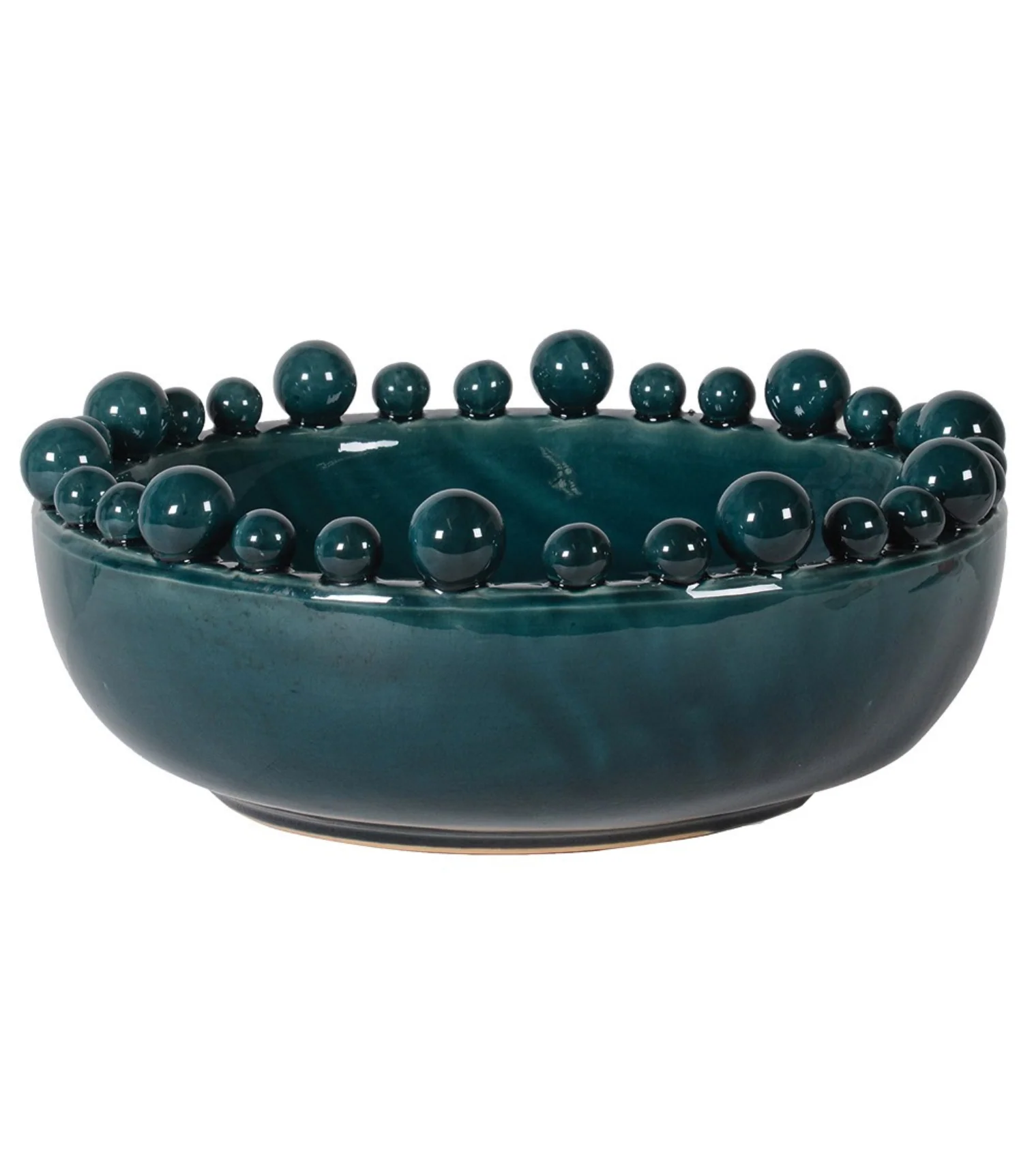 Teal Bobble Edged Ceramic Bowl - Image 5