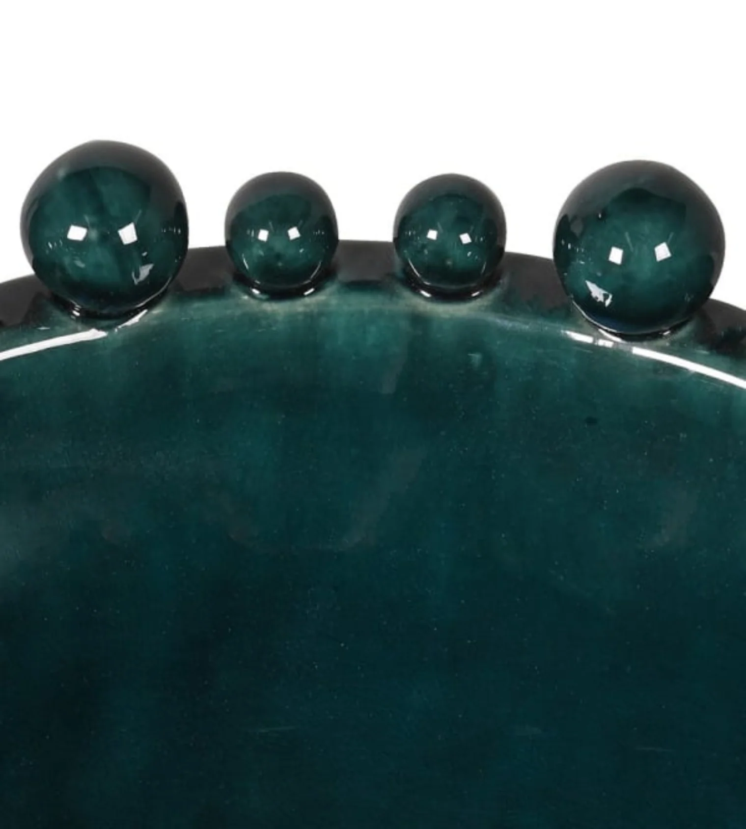 Teal Bobble Edged Ceramic Bowl - Image 6