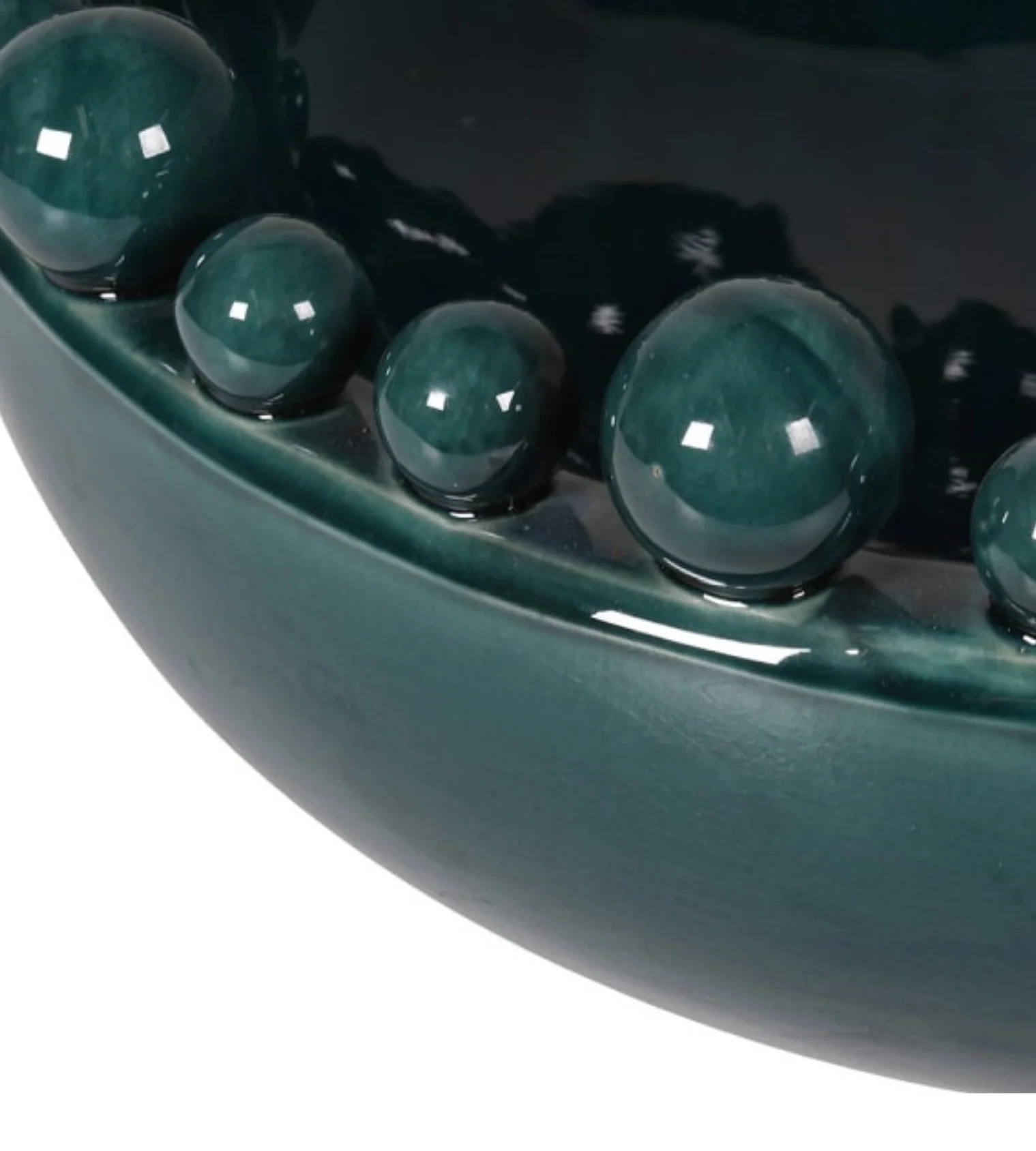 Teal Bobble Edged Ceramic Bowl - Image 7