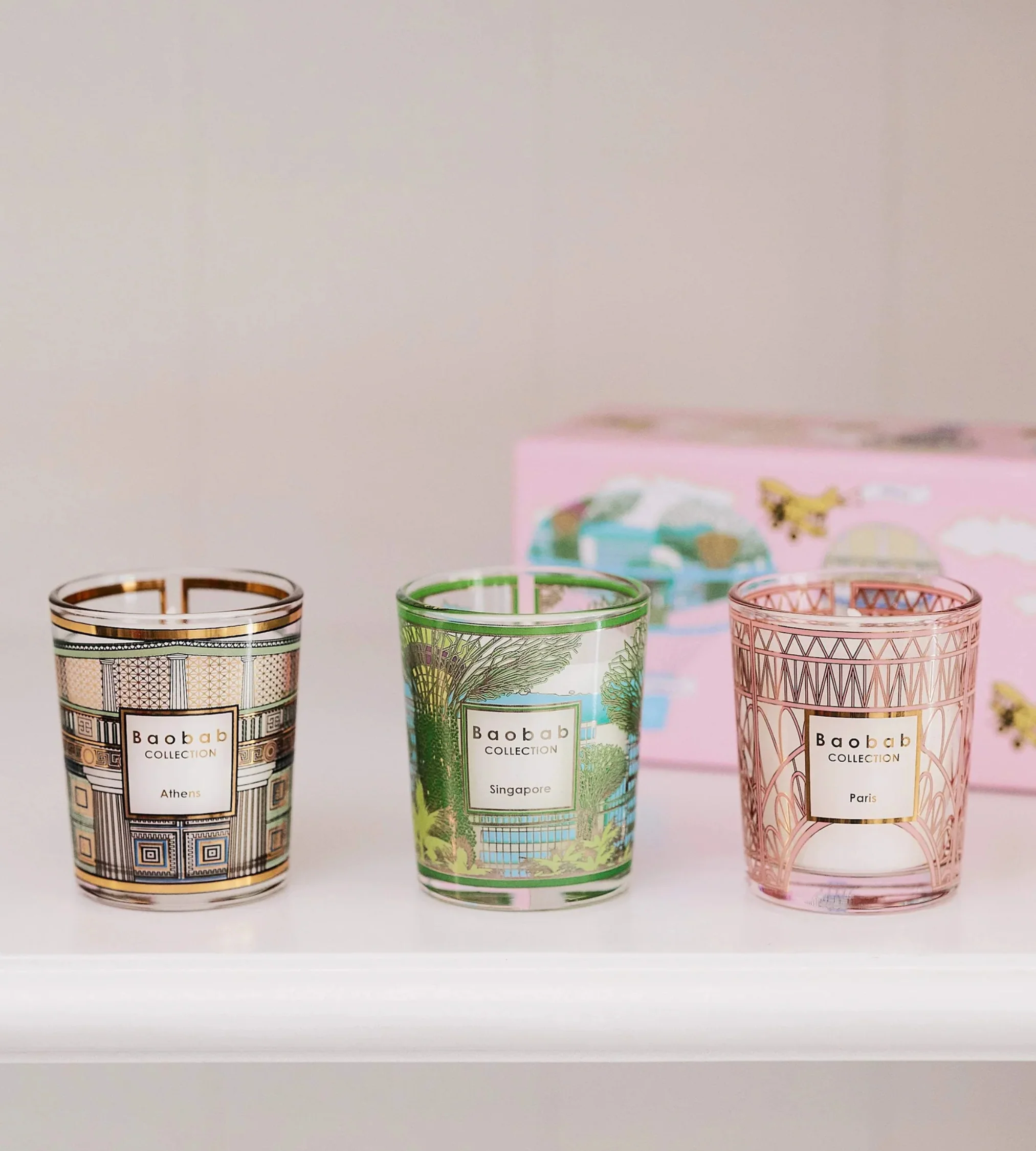 Baobab Trio Travel Candles Singapore-Athens-Paris - Image 3